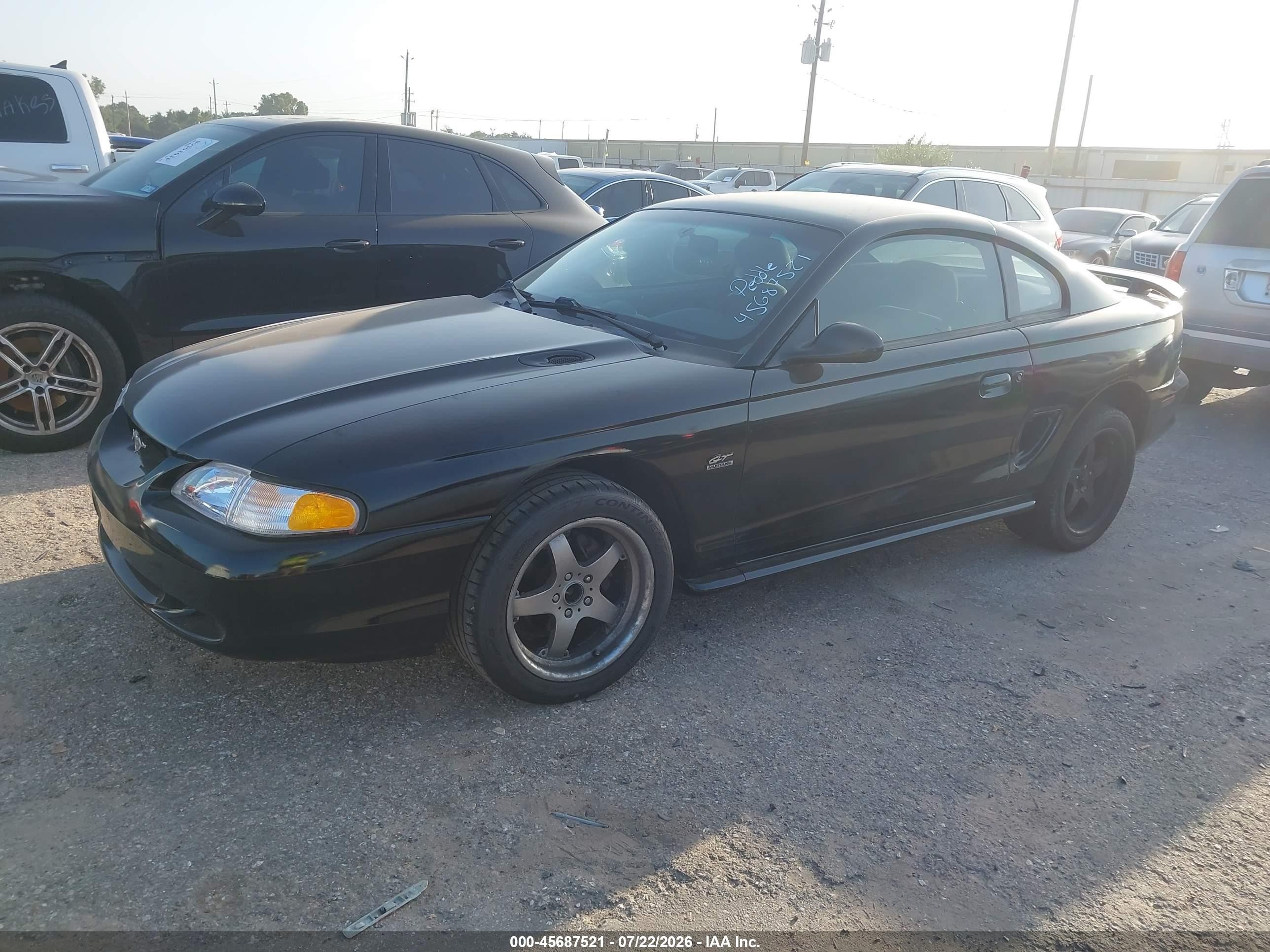 1994 Ford Mustang Gt Black vin: 1FALP42T4RF206722