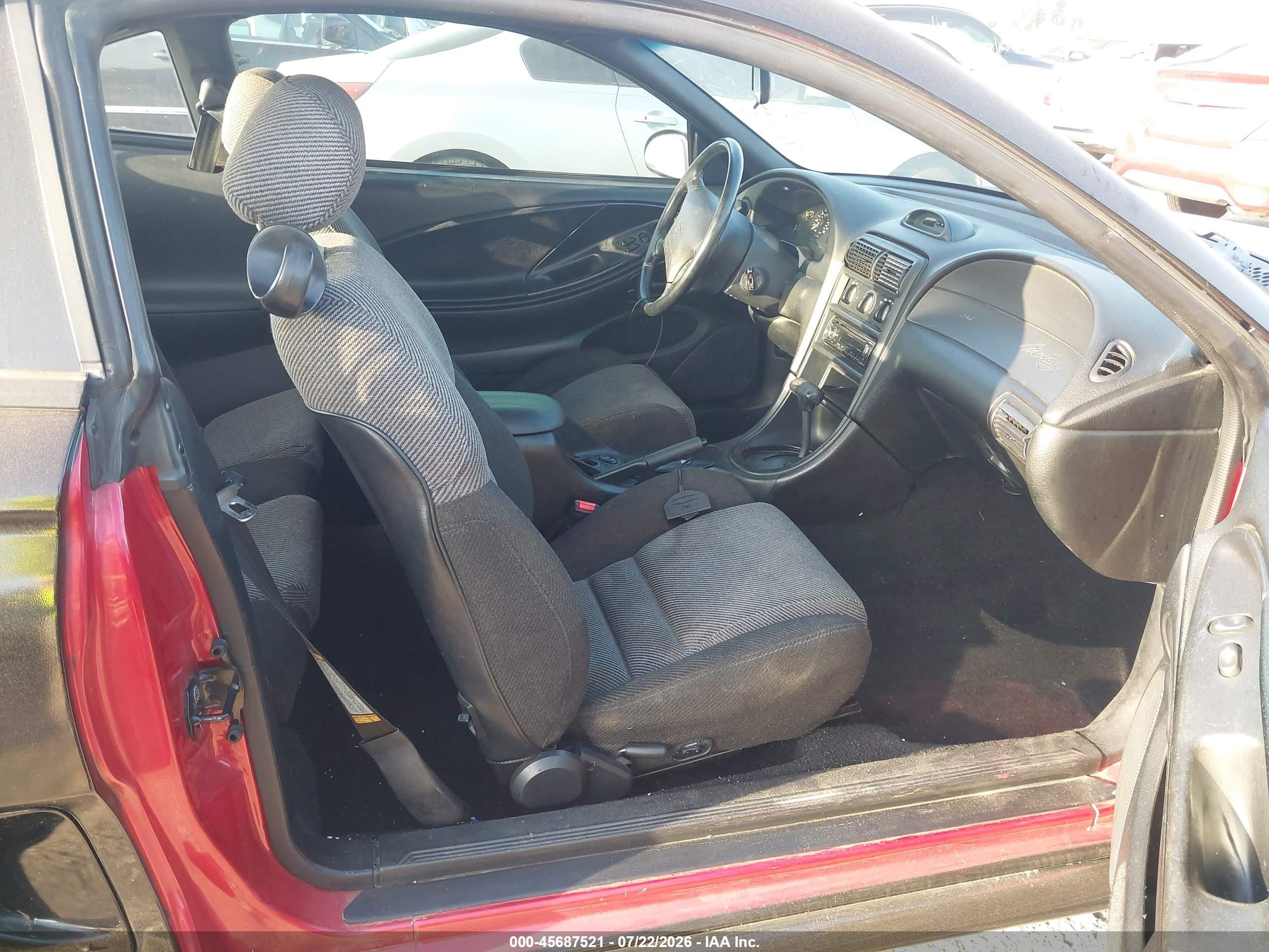 1994 Ford Mustang Gt Black vin: 1FALP42T4RF206722