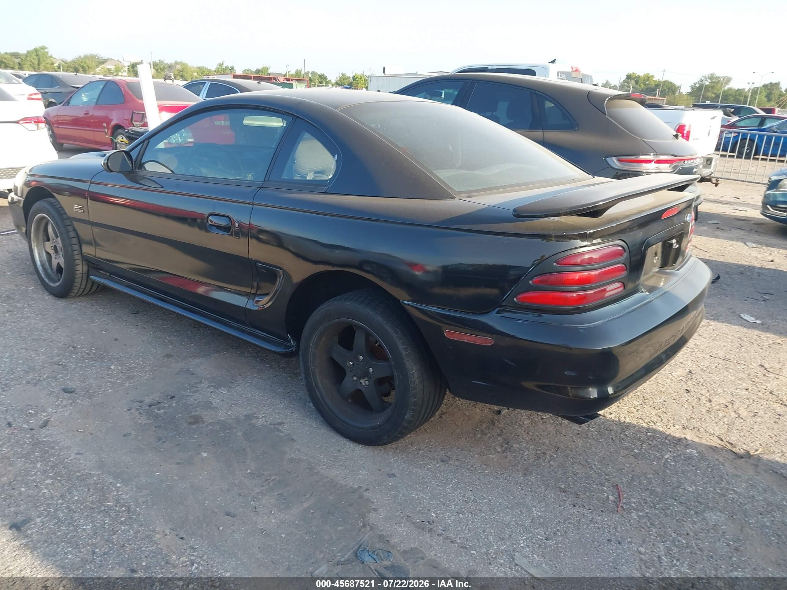 1994 Ford Mustang Gt Black vin: 1FALP42T4RF206722