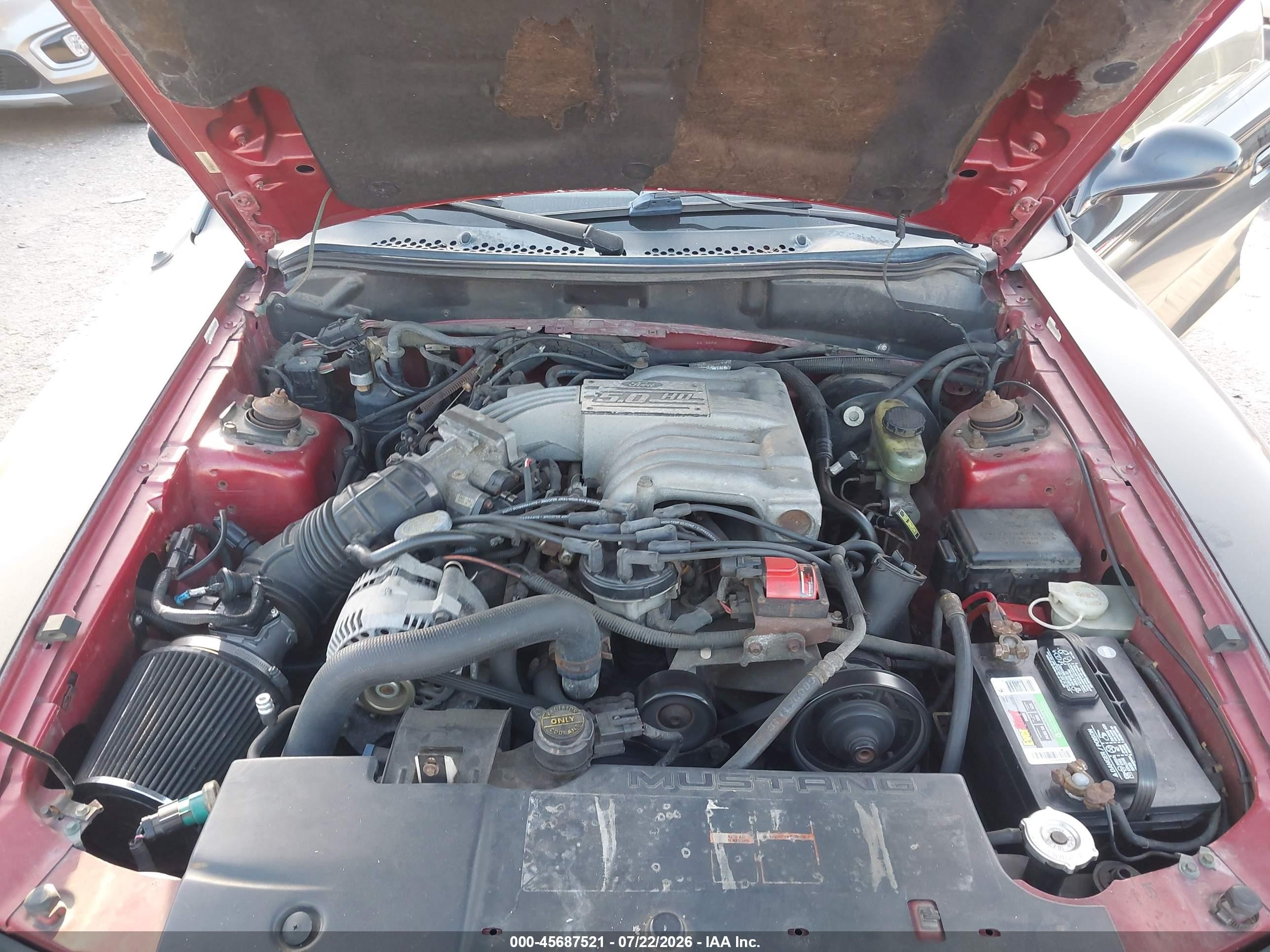 1994 Ford Mustang Gt Black vin: 1FALP42T4RF206722