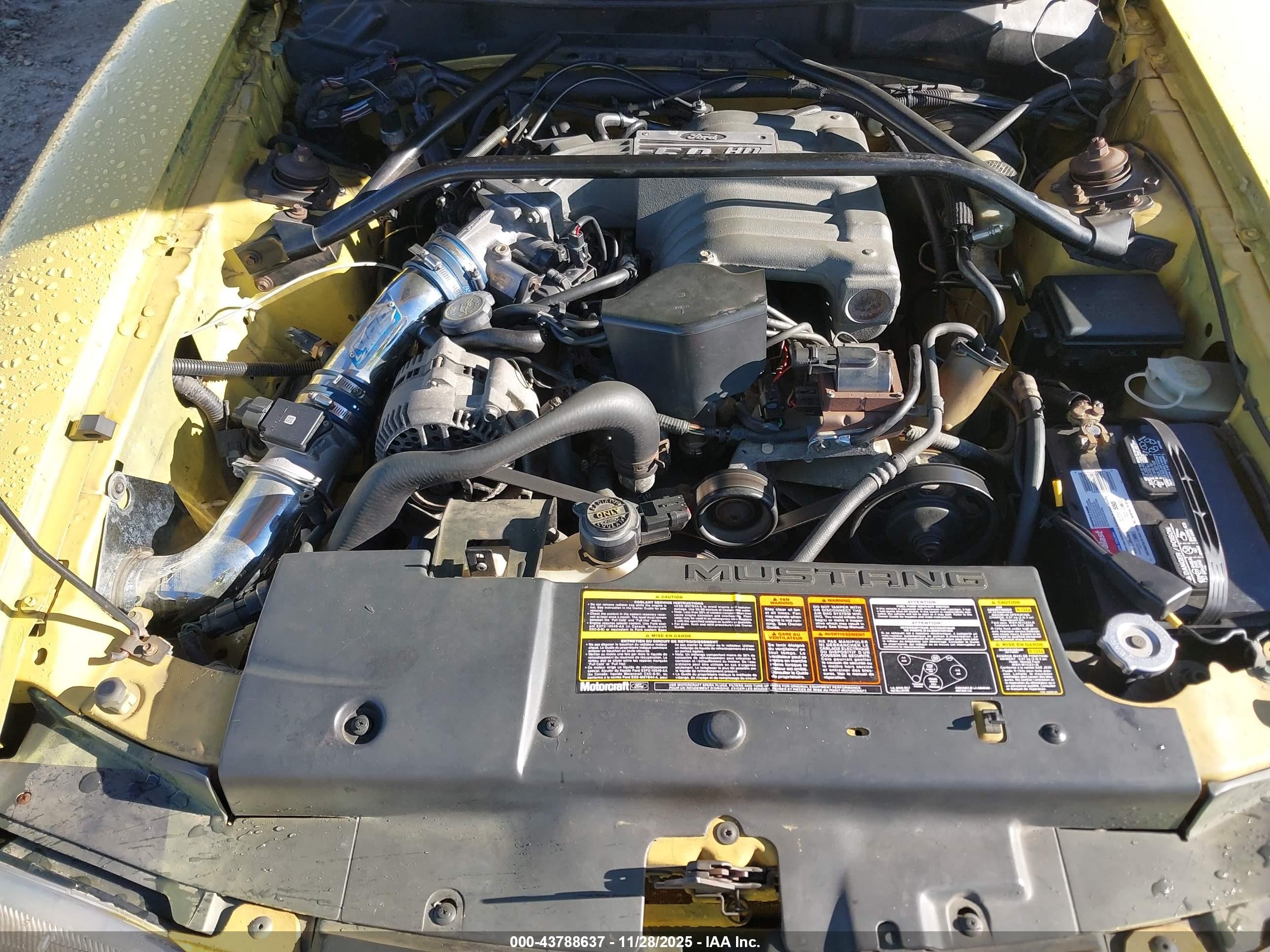 1995 Ford Mustang Gt/gts Yellow vin: 1FALP42T5SF273190