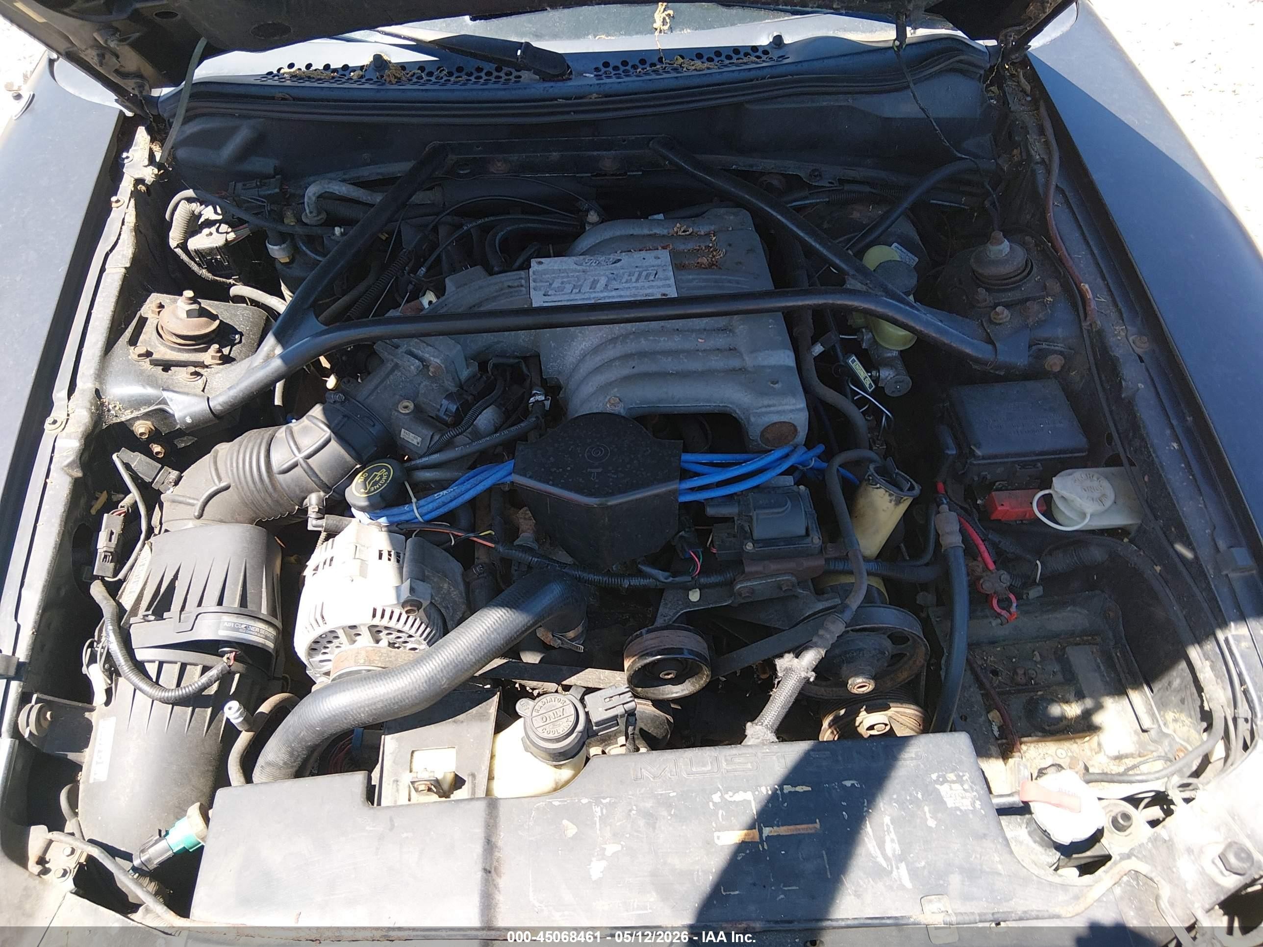 1994 Ford Mustang Gt Черный vin: 1FALP42T6RF220735