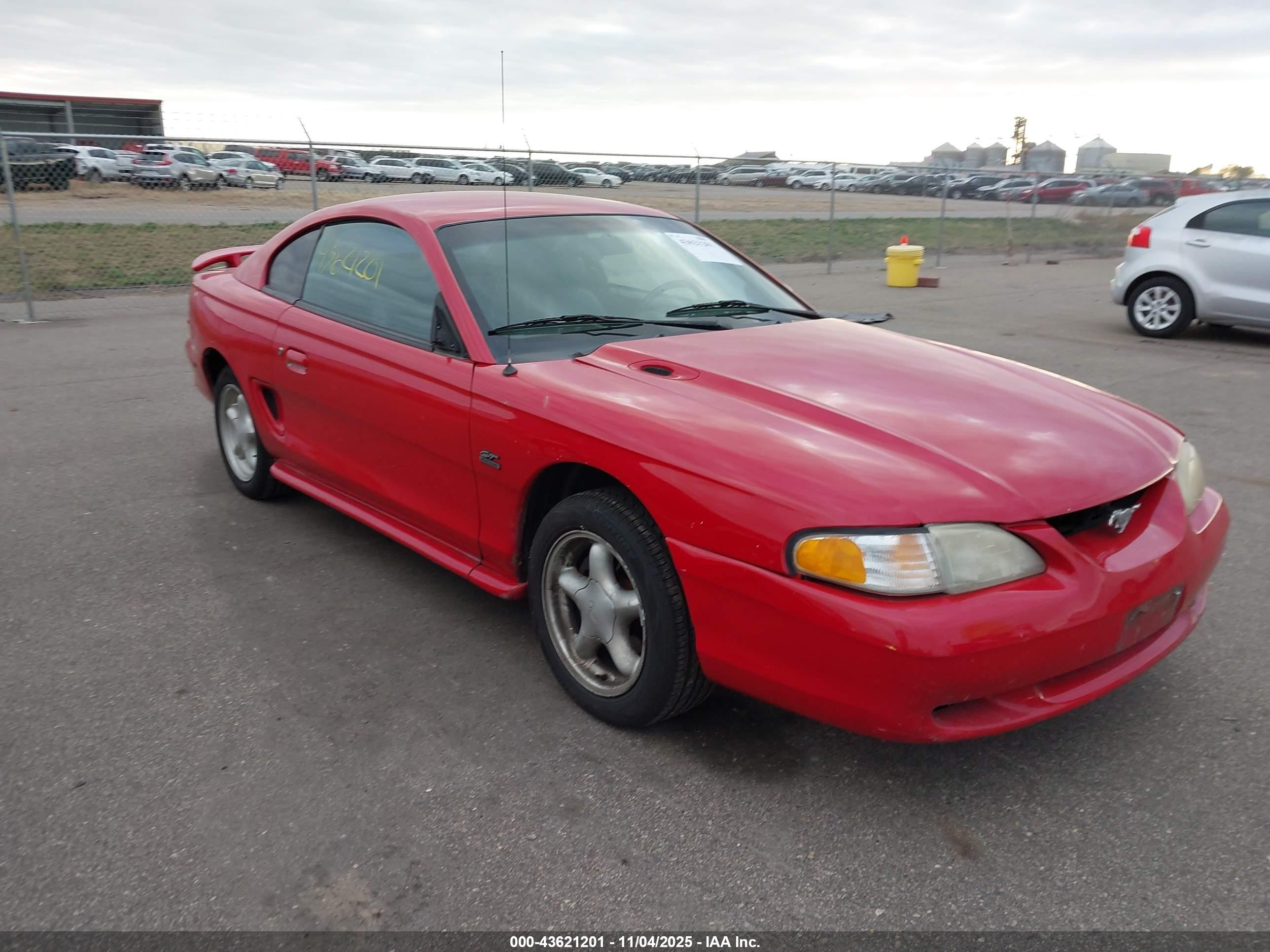 1995 Ford Mustang Gt/gts Red vin: 1FALP42T7SF141404