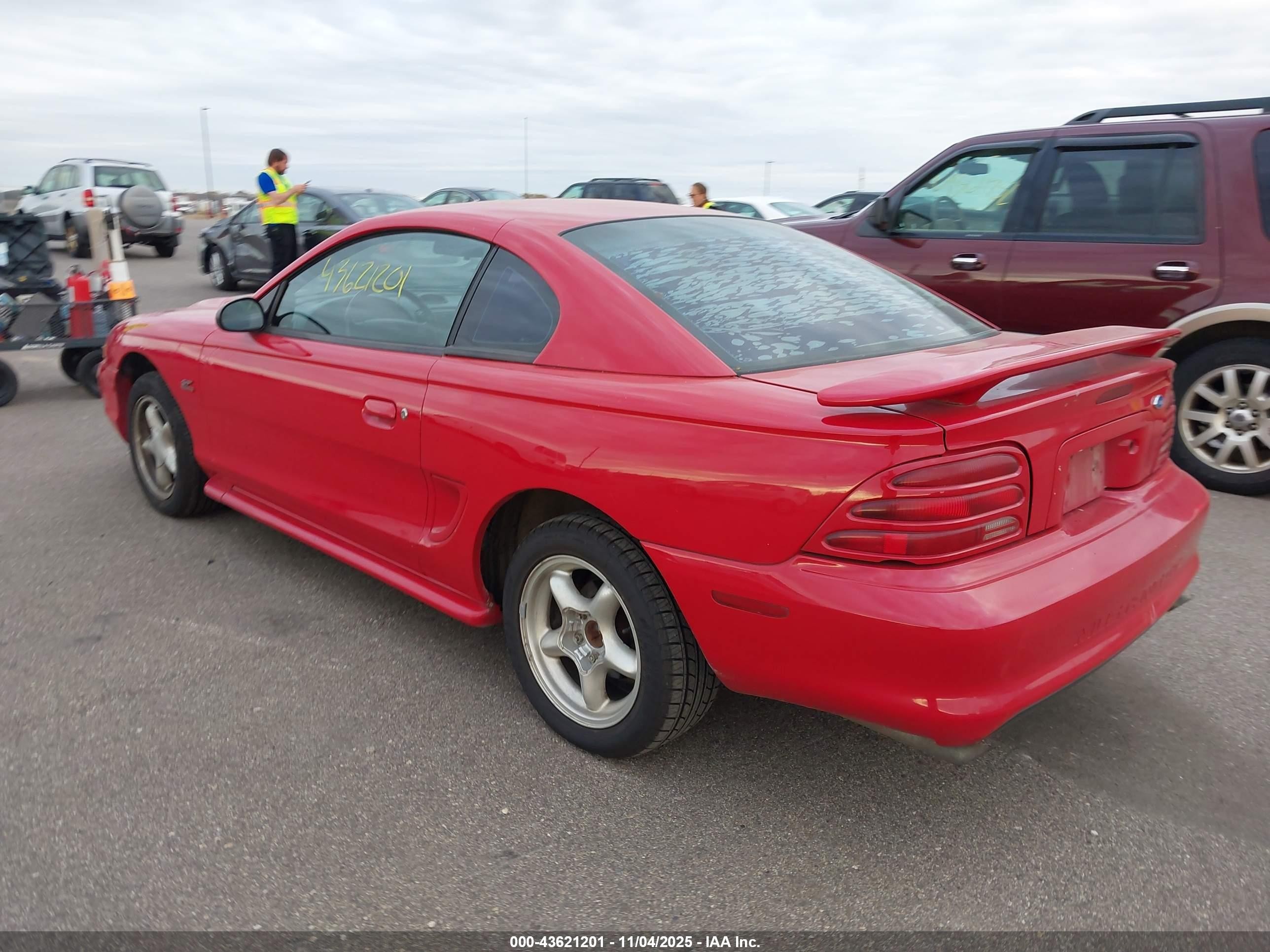 1995 Ford Mustang Gt/gts Red vin: 1FALP42T7SF141404