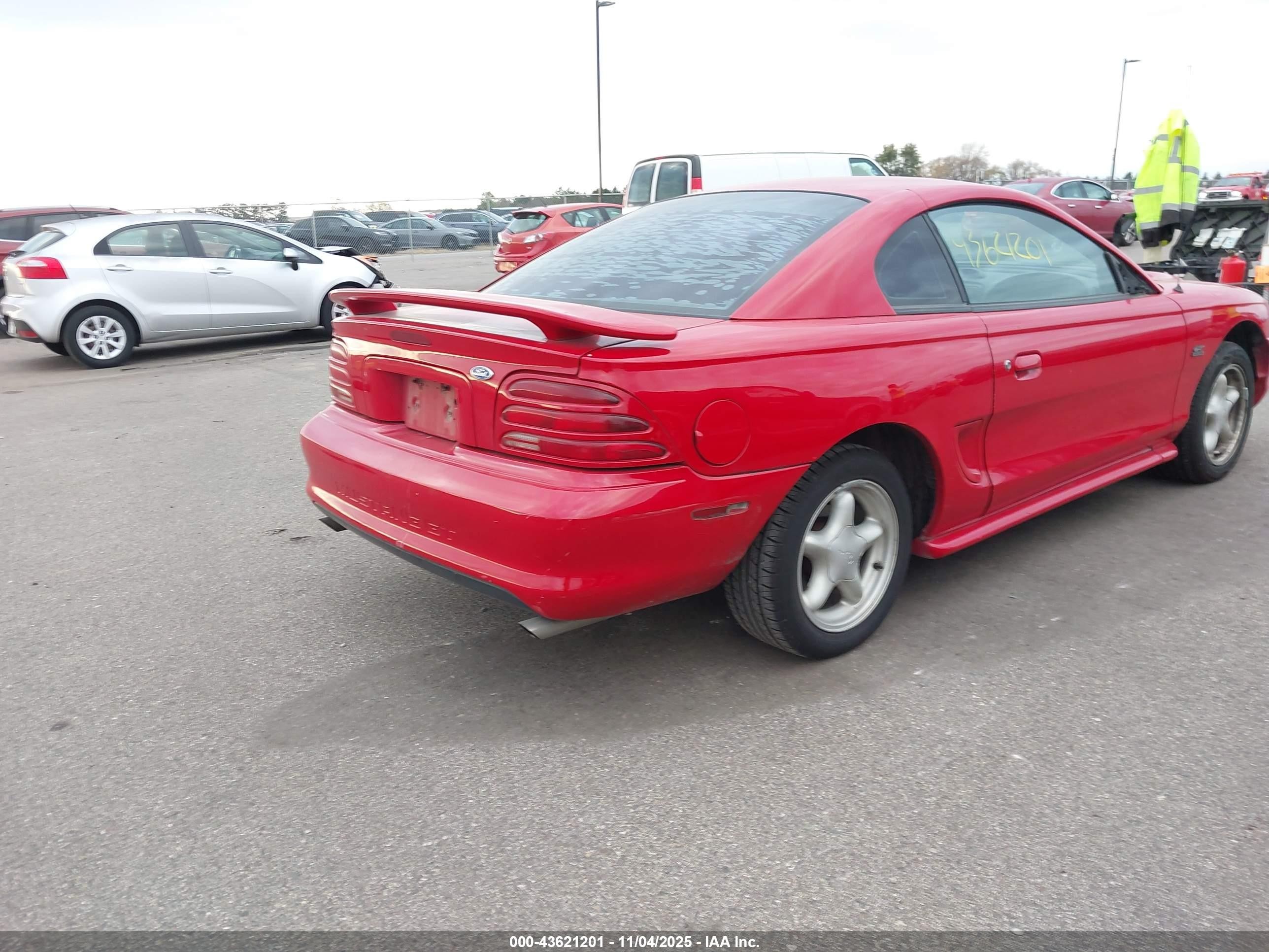 1995 Ford Mustang Gt/gts Red vin: 1FALP42T7SF141404