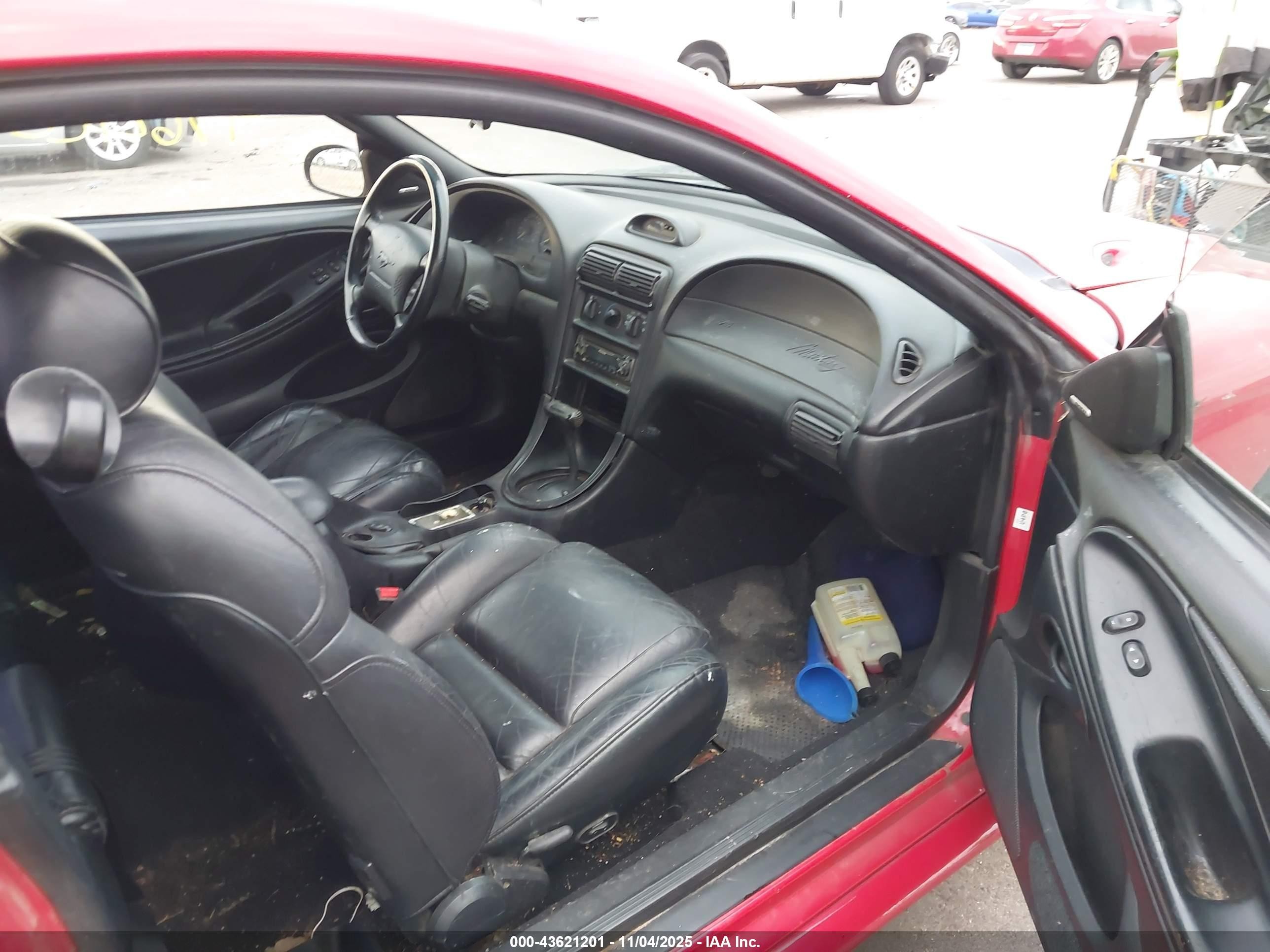 1995 Ford Mustang Gt/gts Red vin: 1FALP42T7SF141404