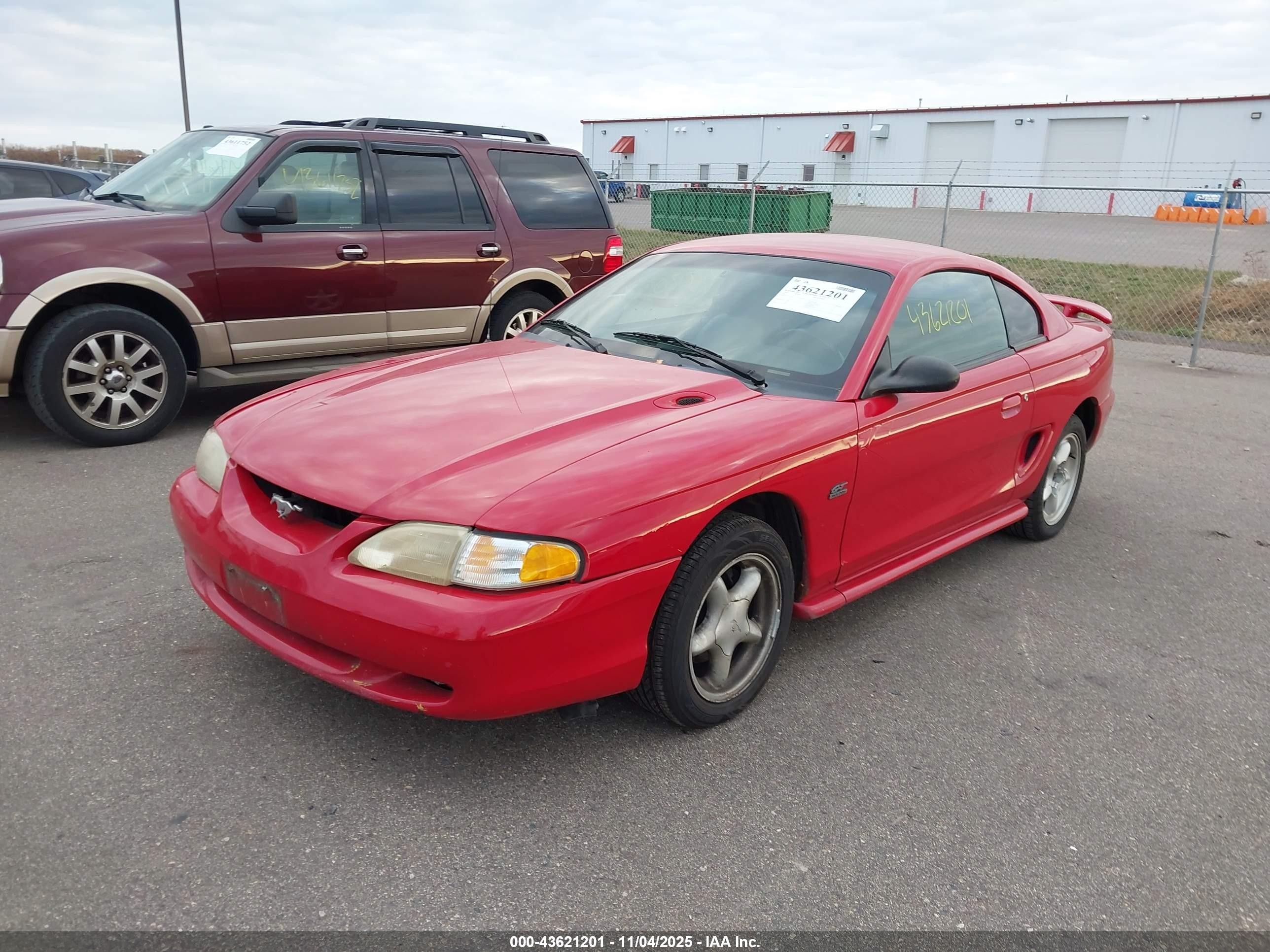 1995 Ford Mustang Gt/gts Red vin: 1FALP42T7SF141404