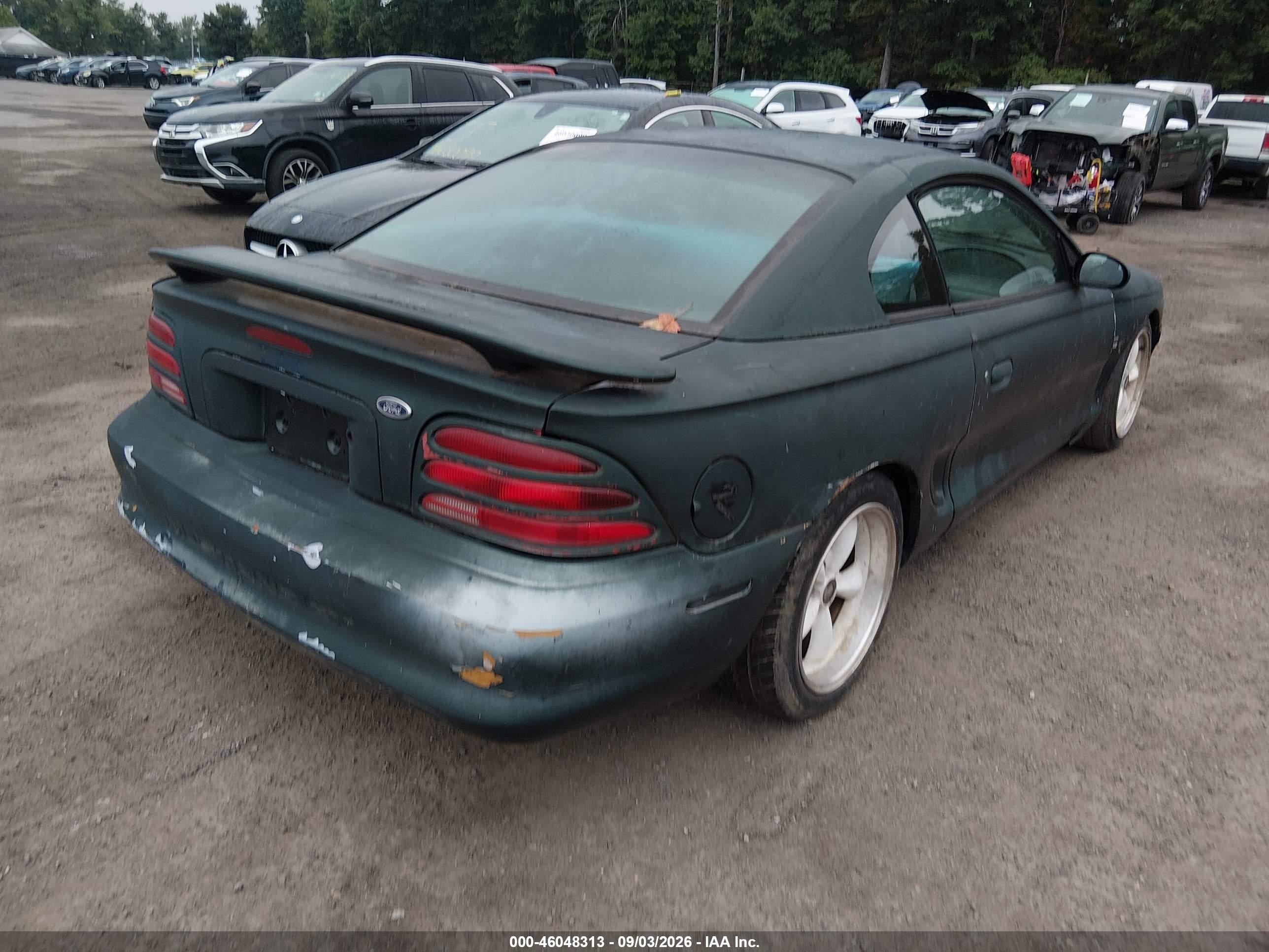 1994 Ford Mustang Gt Green vin: 1FALP42TXRF137938