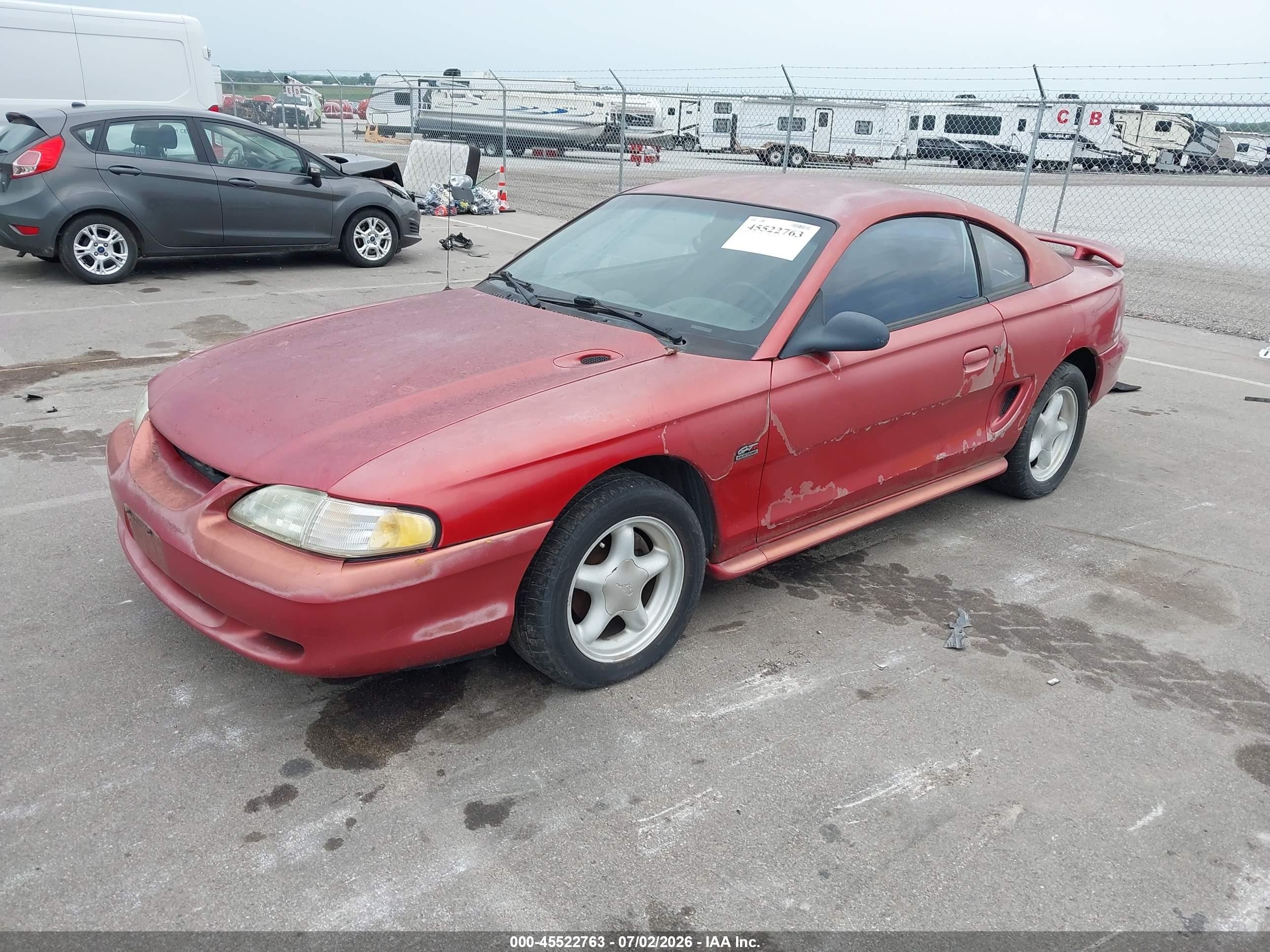 1994 Ford Mustang Gt Красный vin: 1FALP42TXRF204036