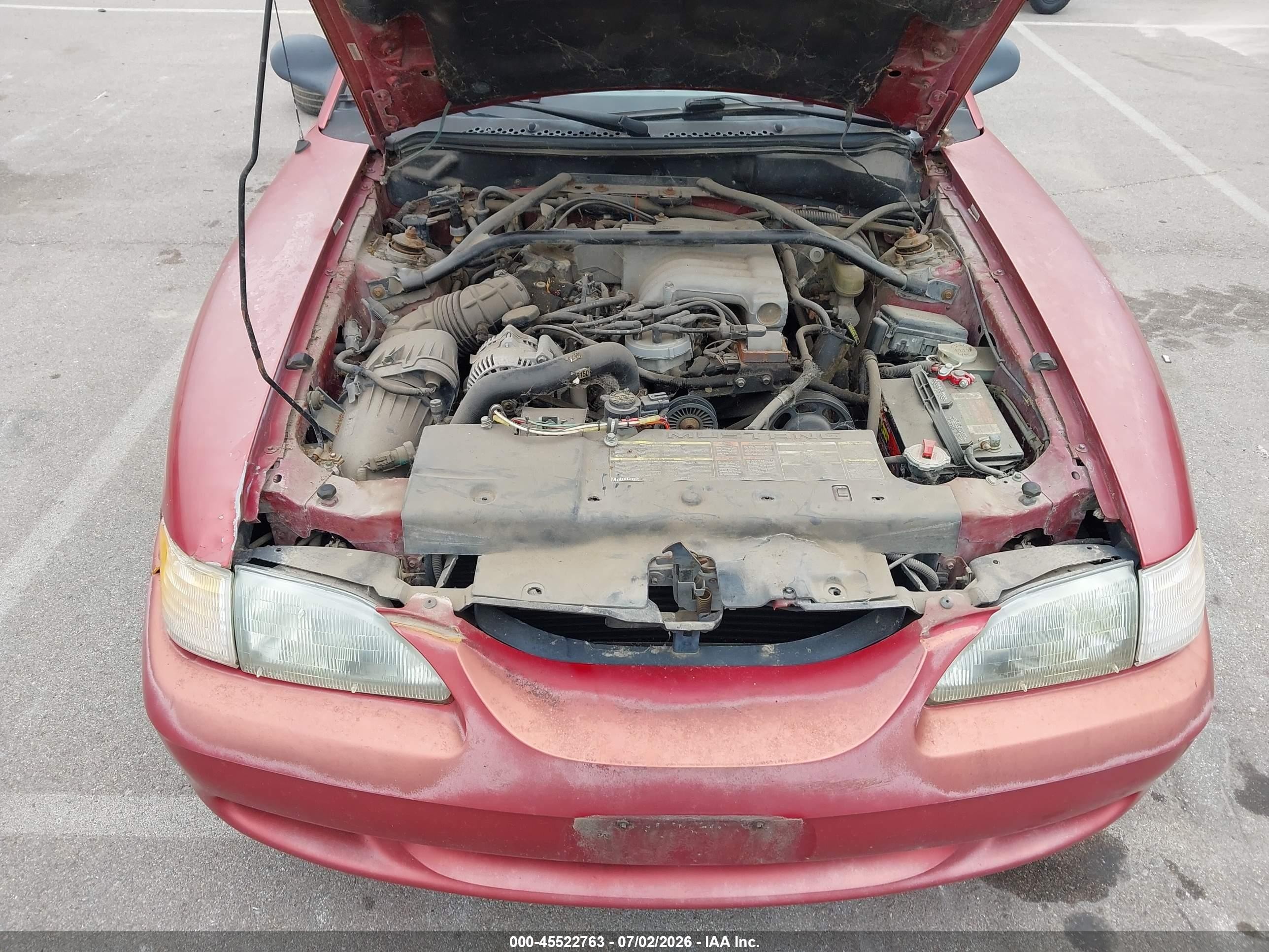 1994 Ford Mustang Gt Красный vin: 1FALP42TXRF204036