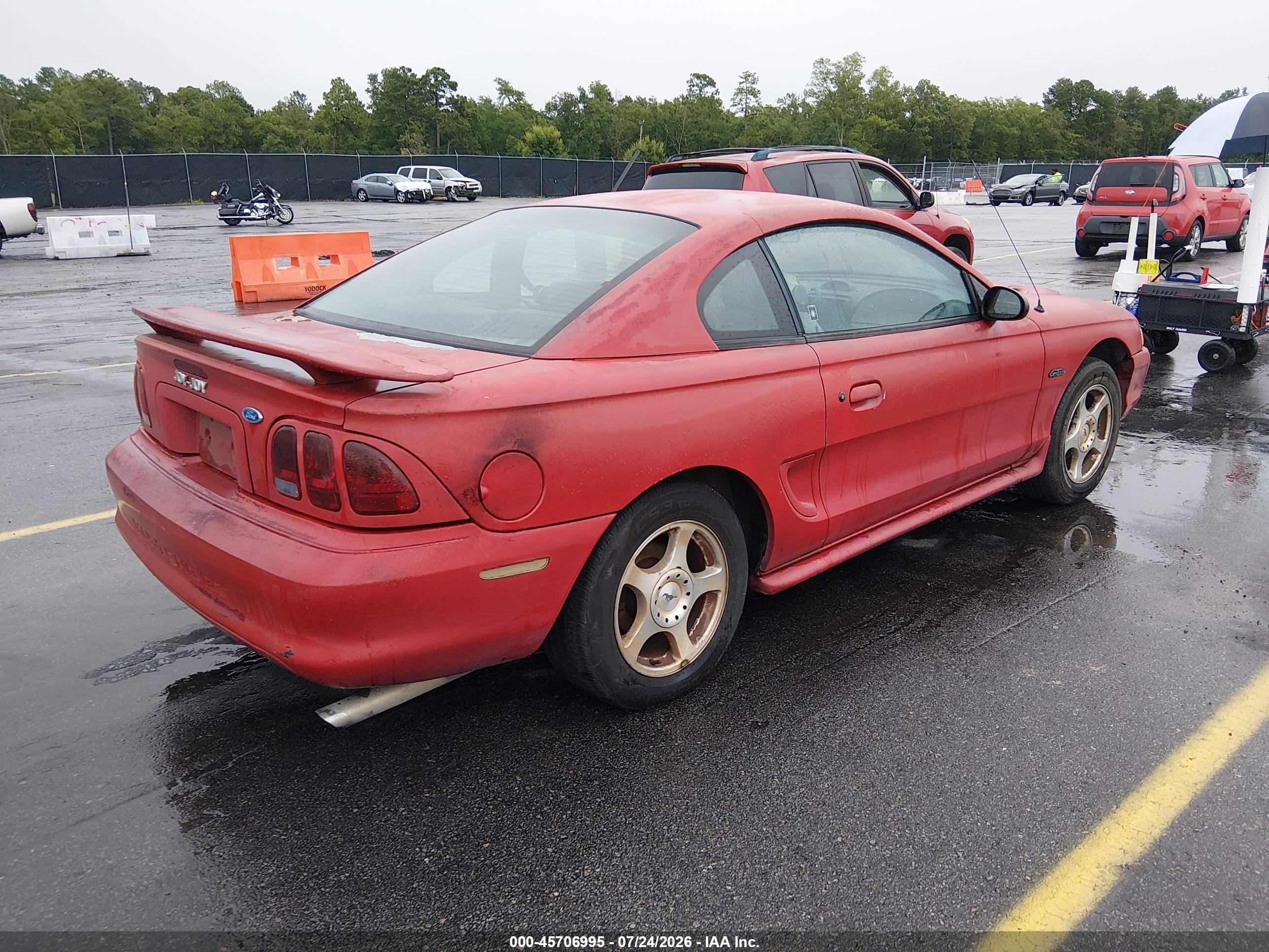 1996 Ford Mustang Gt Красный vin: 1FALP42X0TF168514