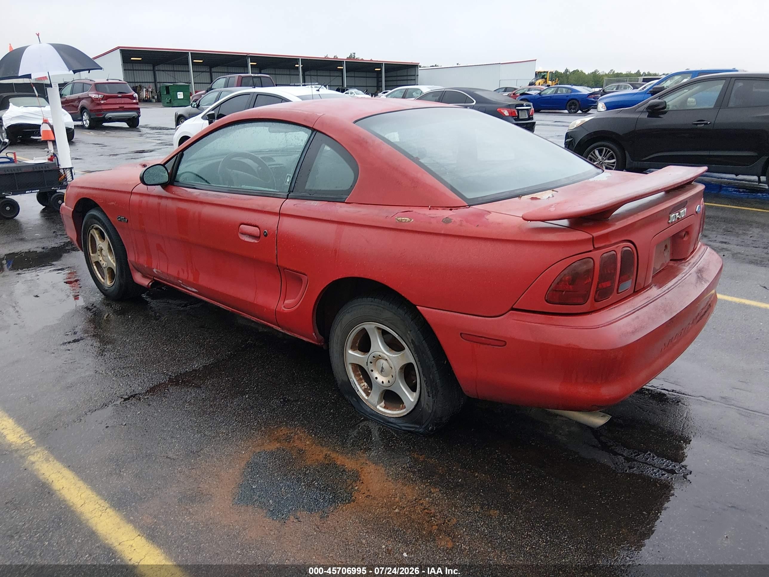 1996 Ford Mustang Gt Красный vin: 1FALP42X0TF168514