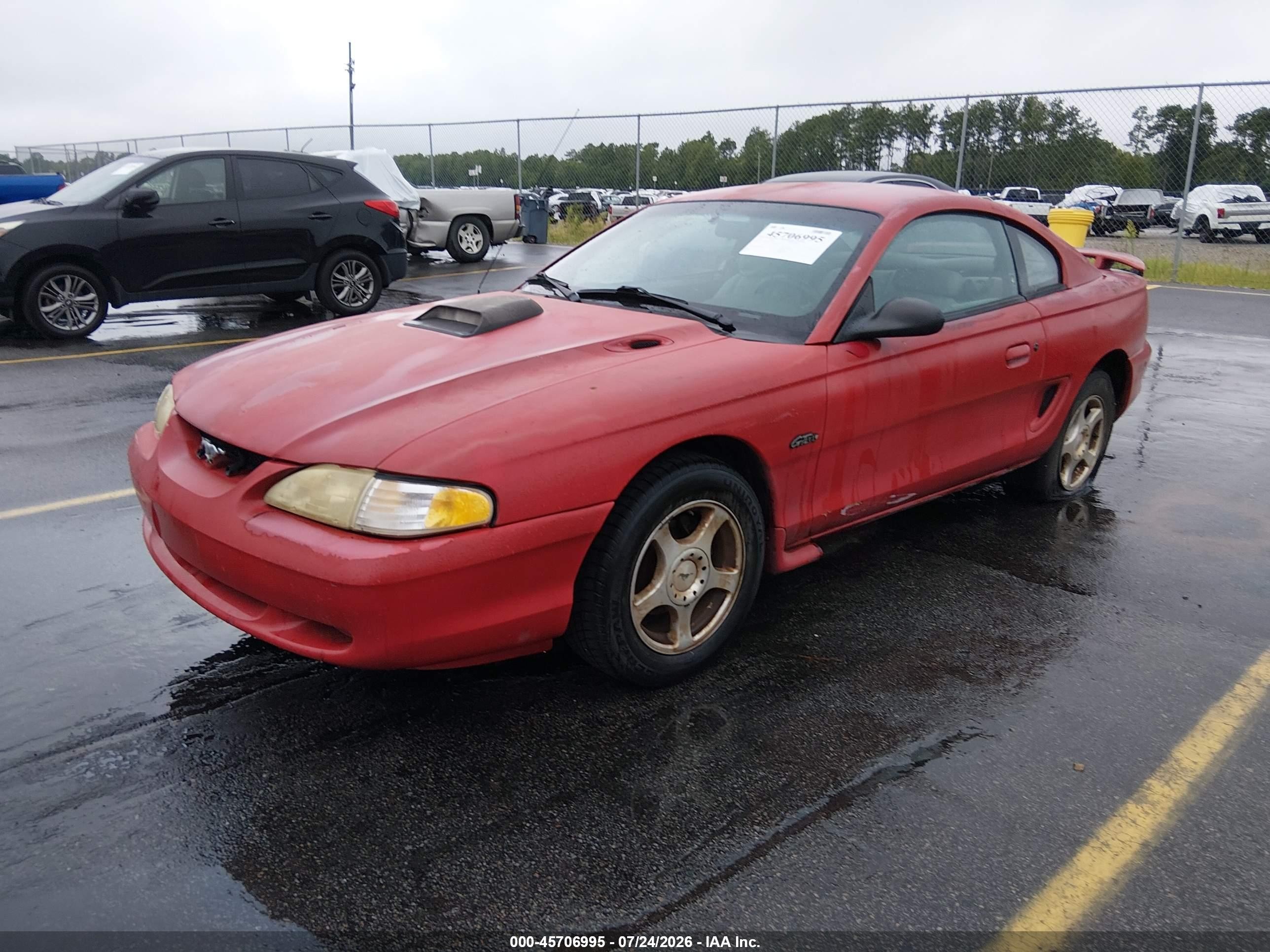 1996 Ford Mustang Gt Красный vin: 1FALP42X0TF168514