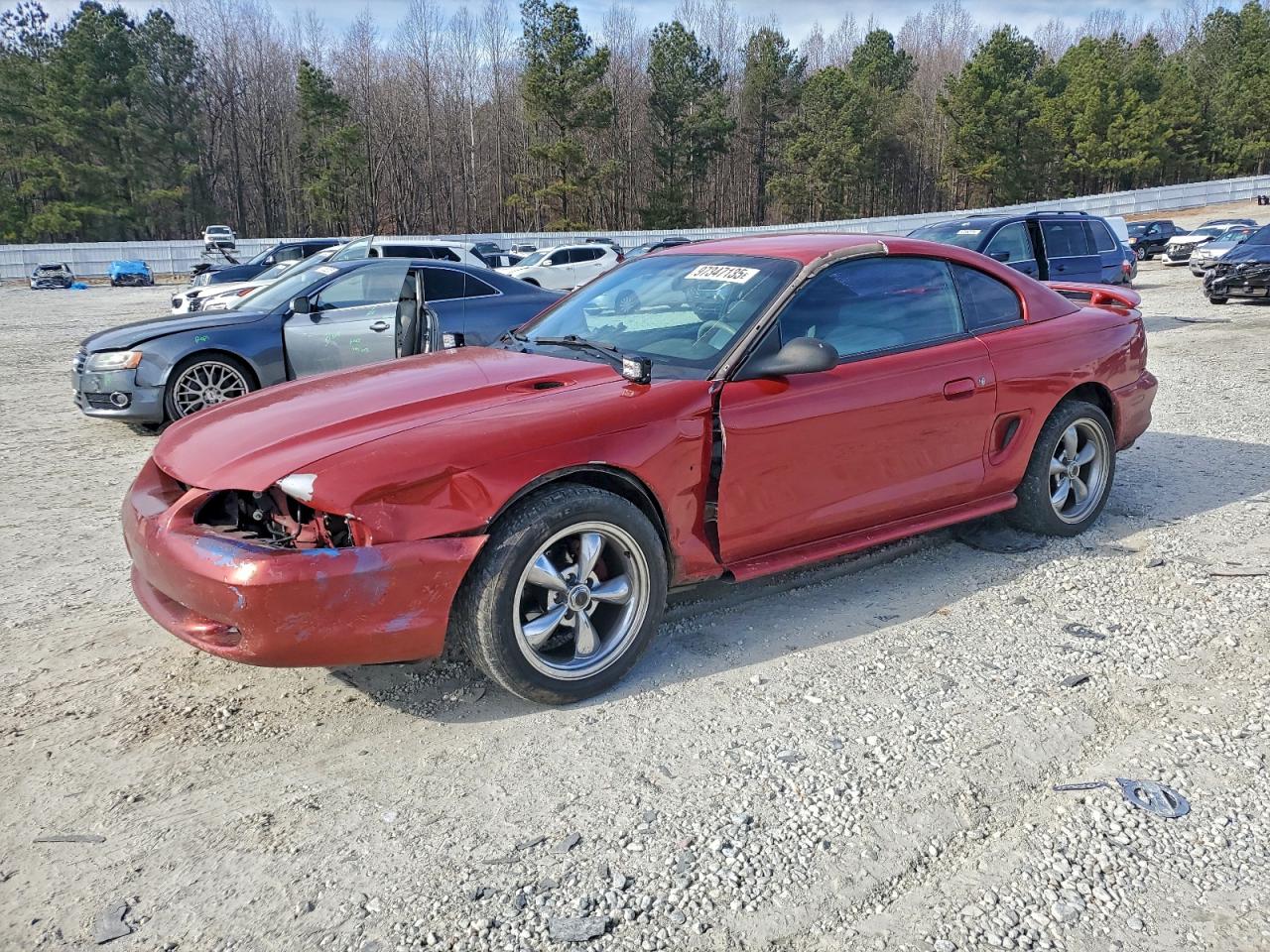 1996 Ford Mustang Gt Red vin: 1FALP42X1TF228669