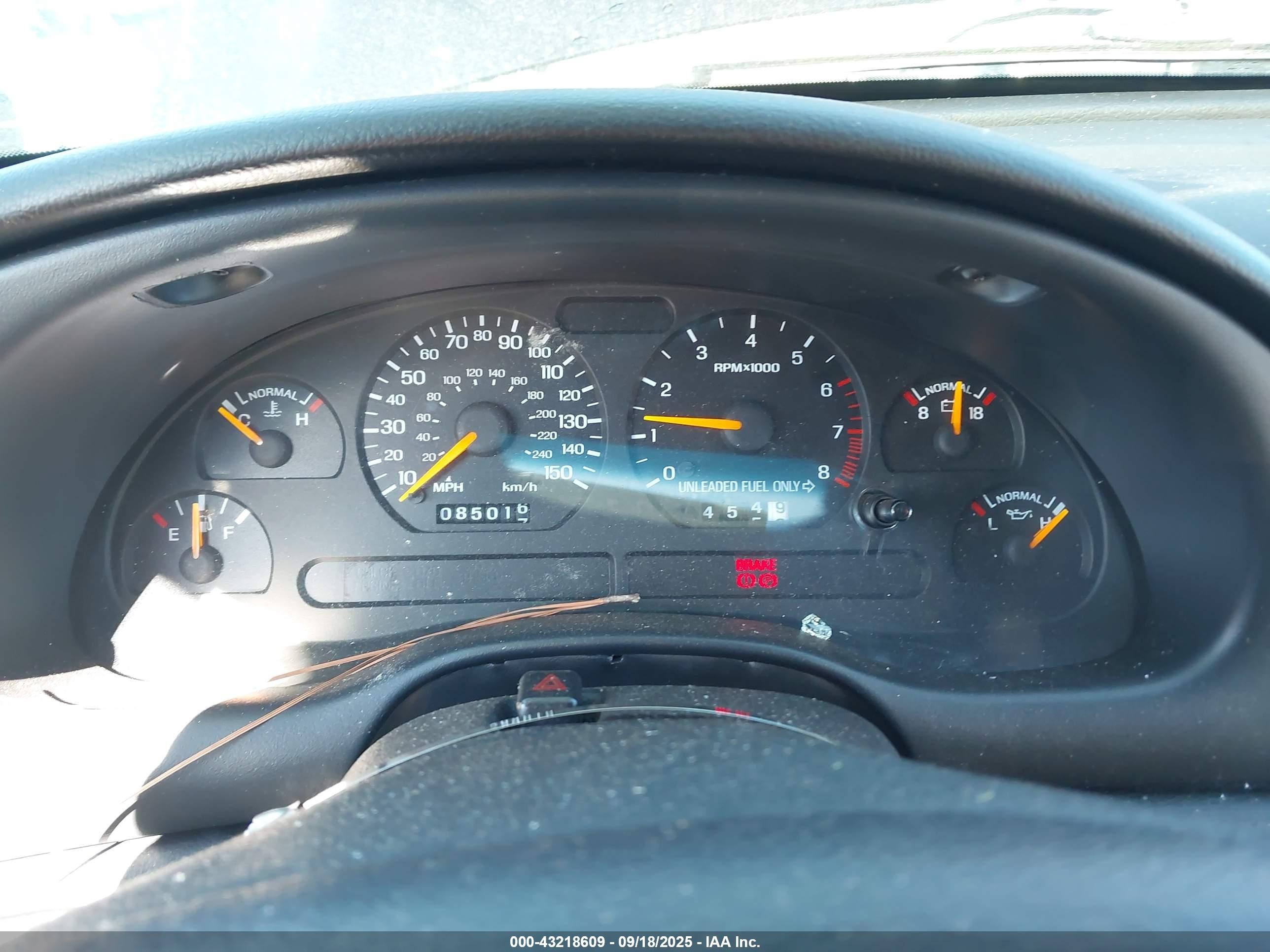 1997 Ford Mustang Gt Black vin: 1FALP42X1VF168508