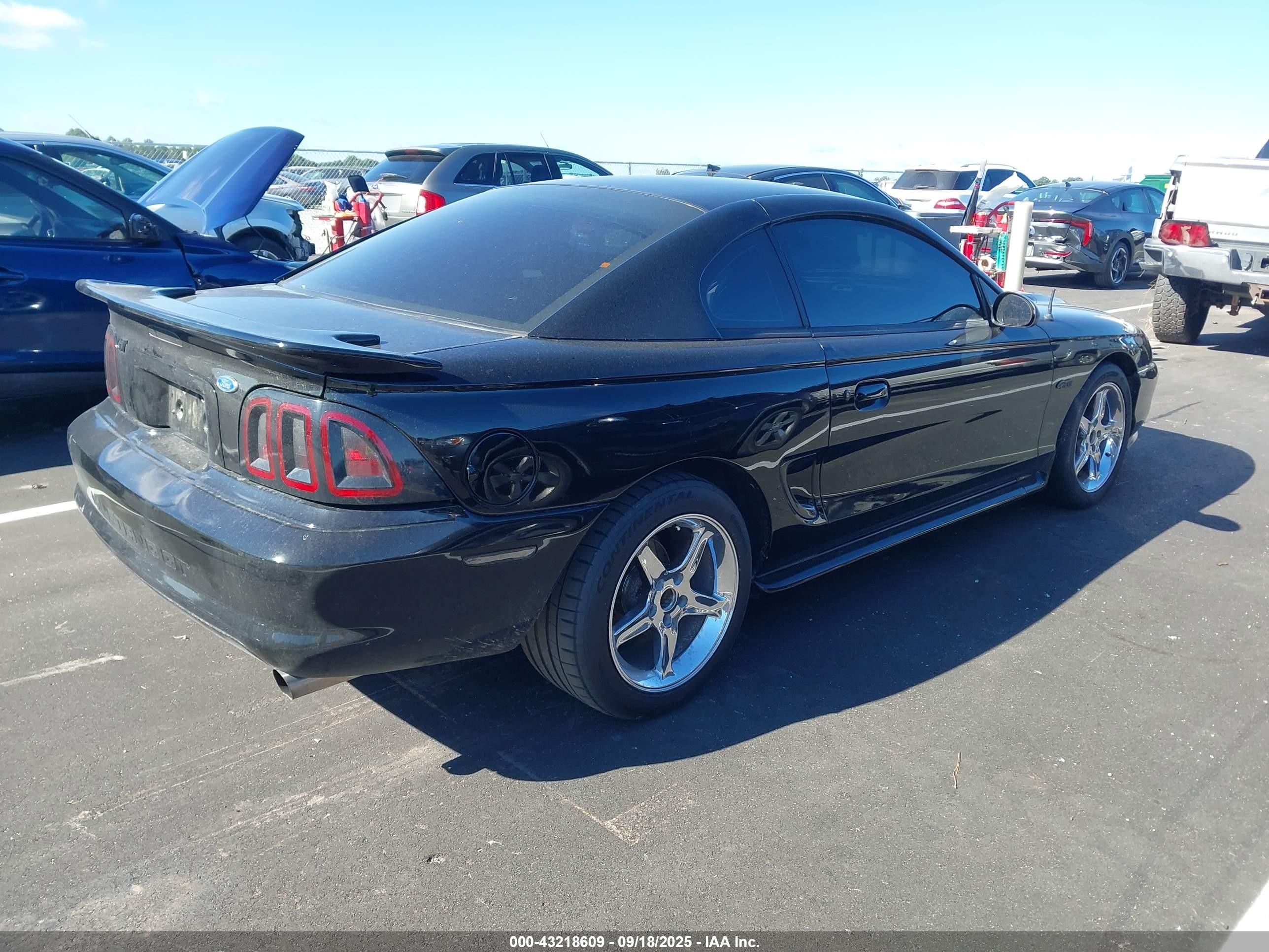 1997 Ford Mustang Gt Black vin: 1FALP42X1VF168508