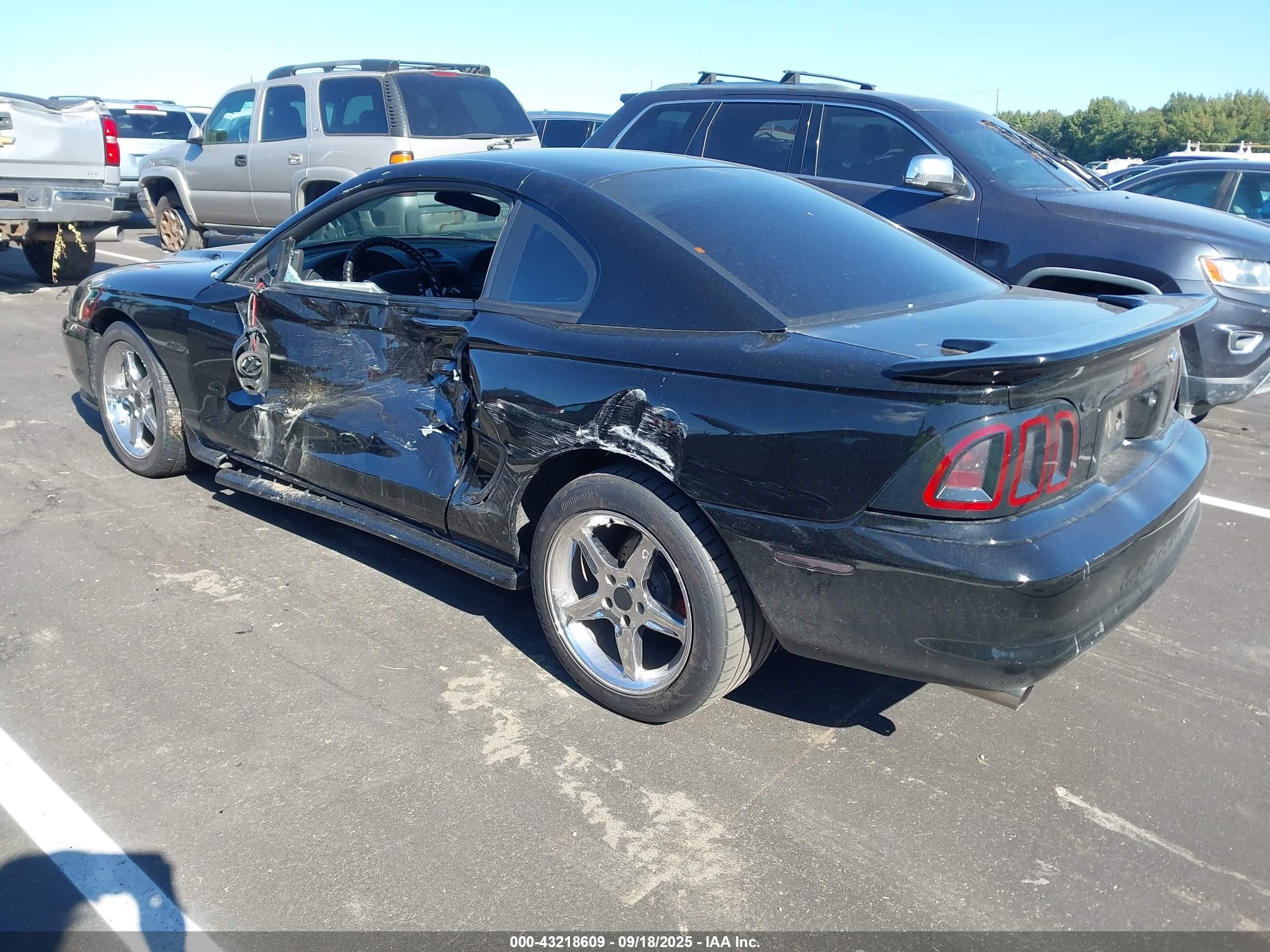 1997 Ford Mustang Gt Black vin: 1FALP42X1VF168508