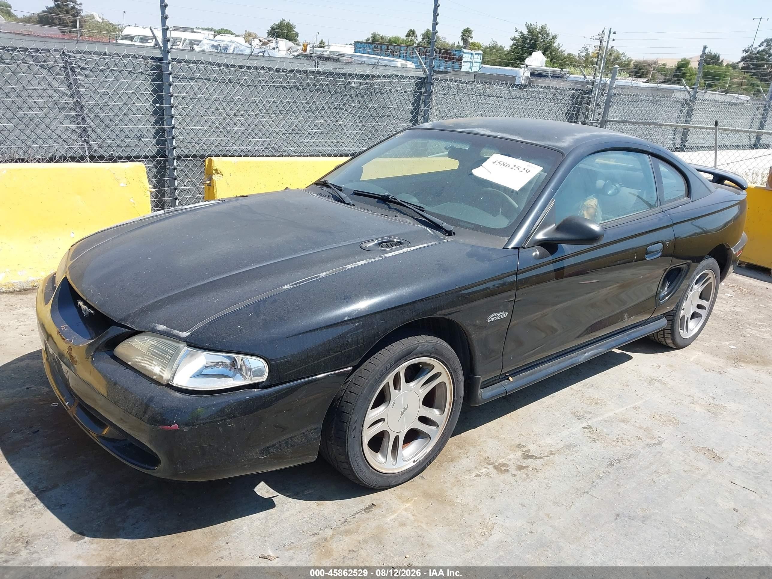 1997 Ford Mustang Gt Black vin: 1FALP42X2VF131225