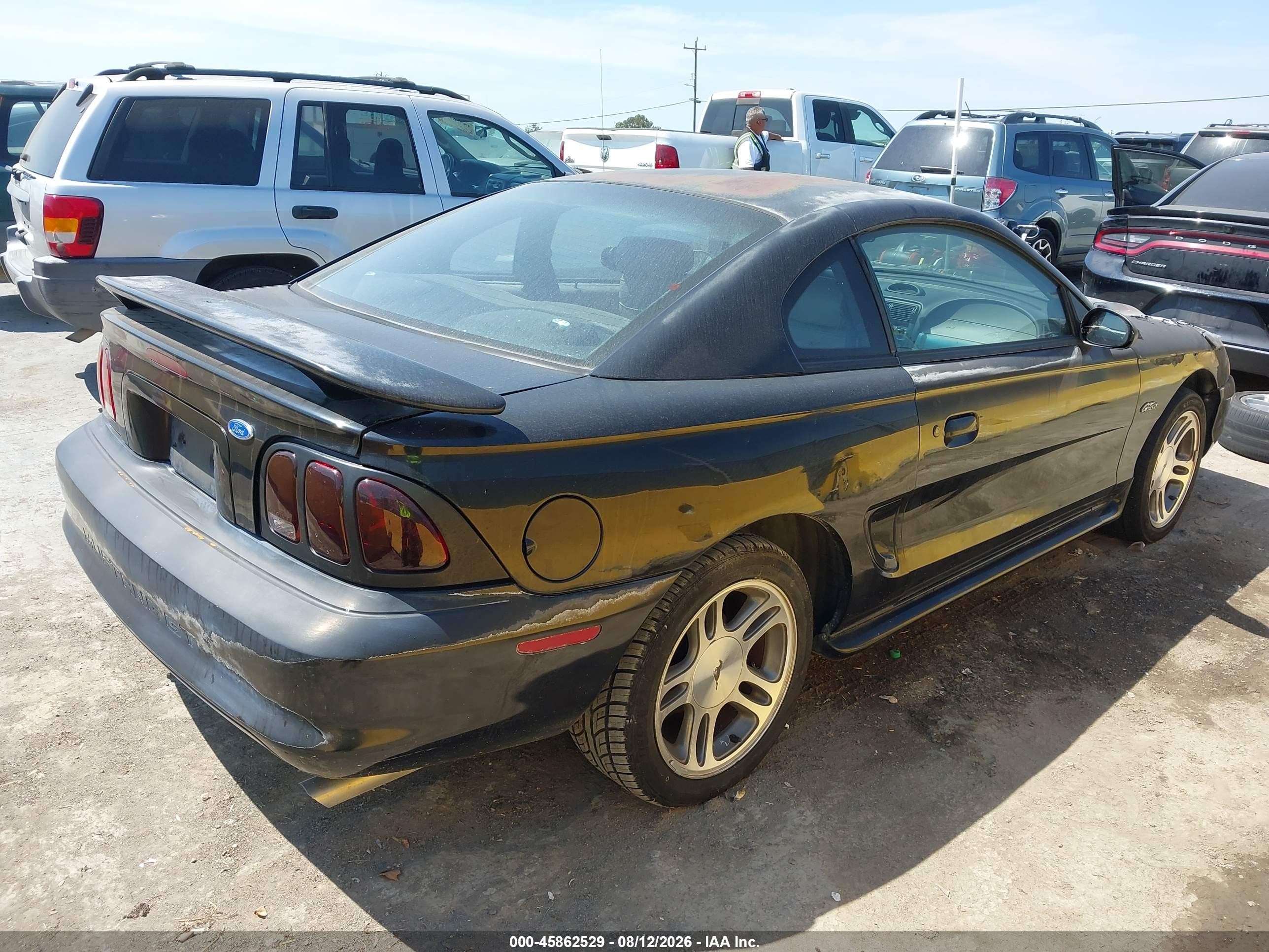 1997 Ford Mustang Gt Black vin: 1FALP42X2VF131225