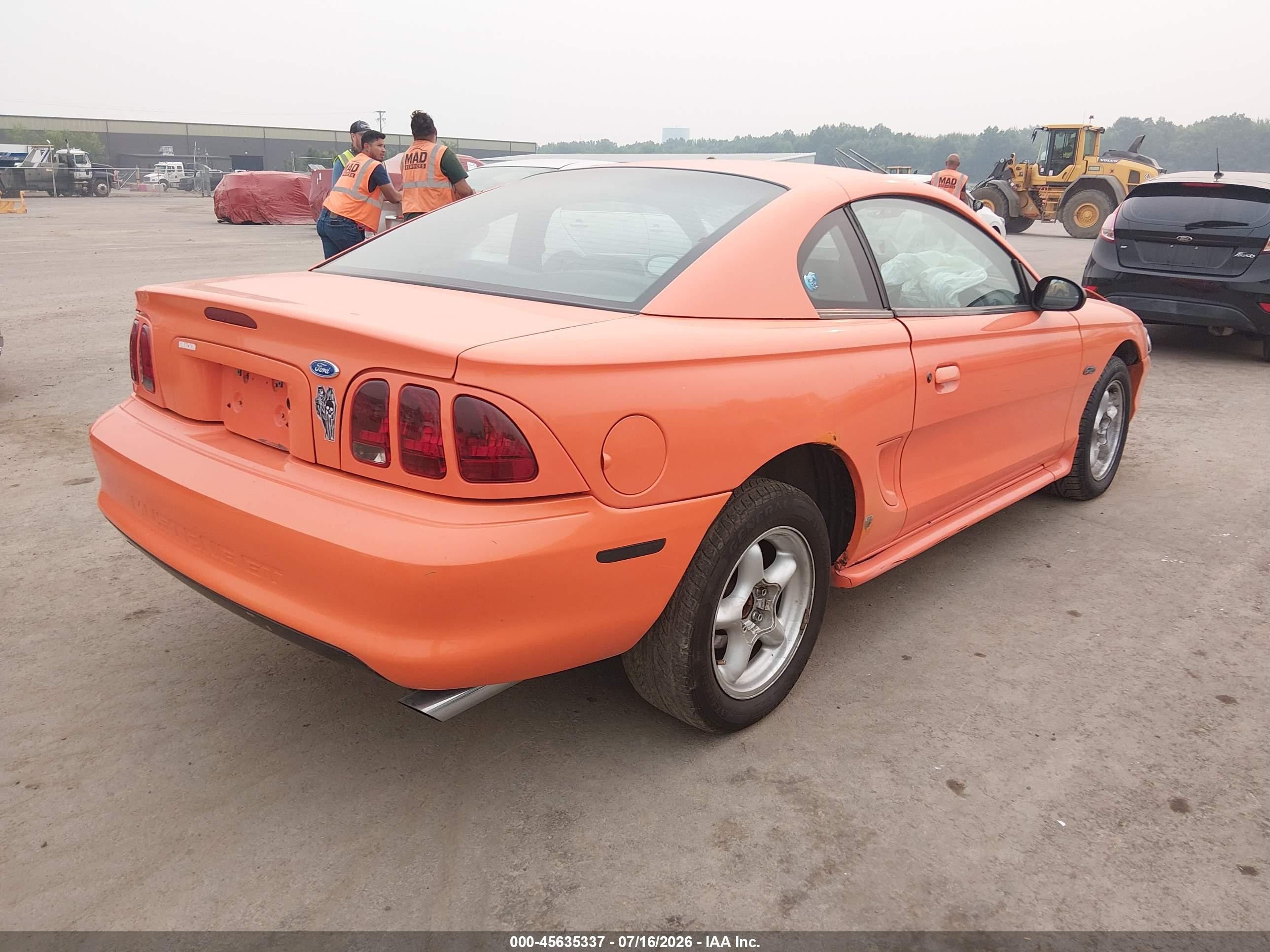 1996 Ford Mustang Gt Orange vin: 1FALP42X3TF101552
