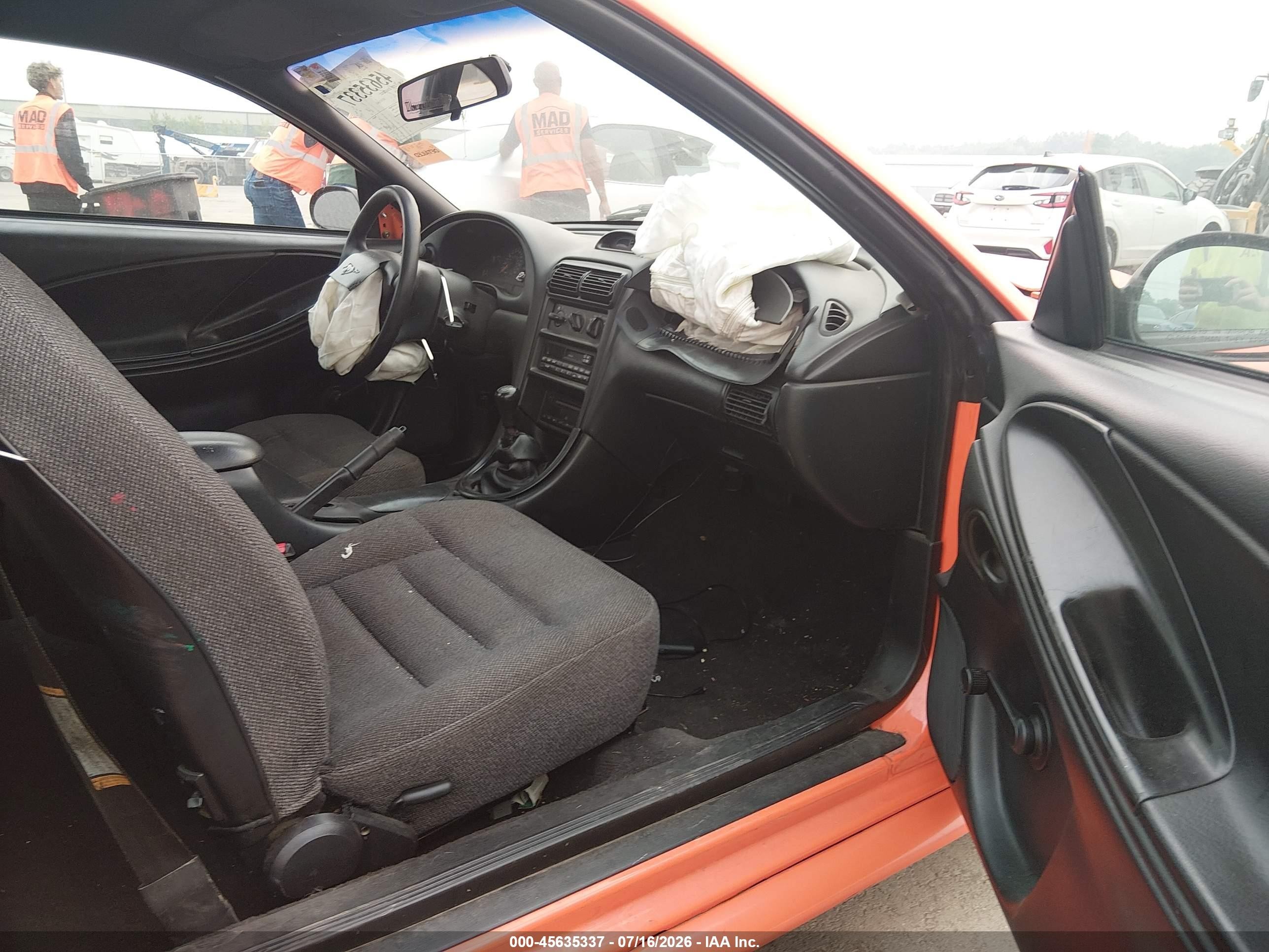 1996 Ford Mustang Gt Orange vin: 1FALP42X3TF101552