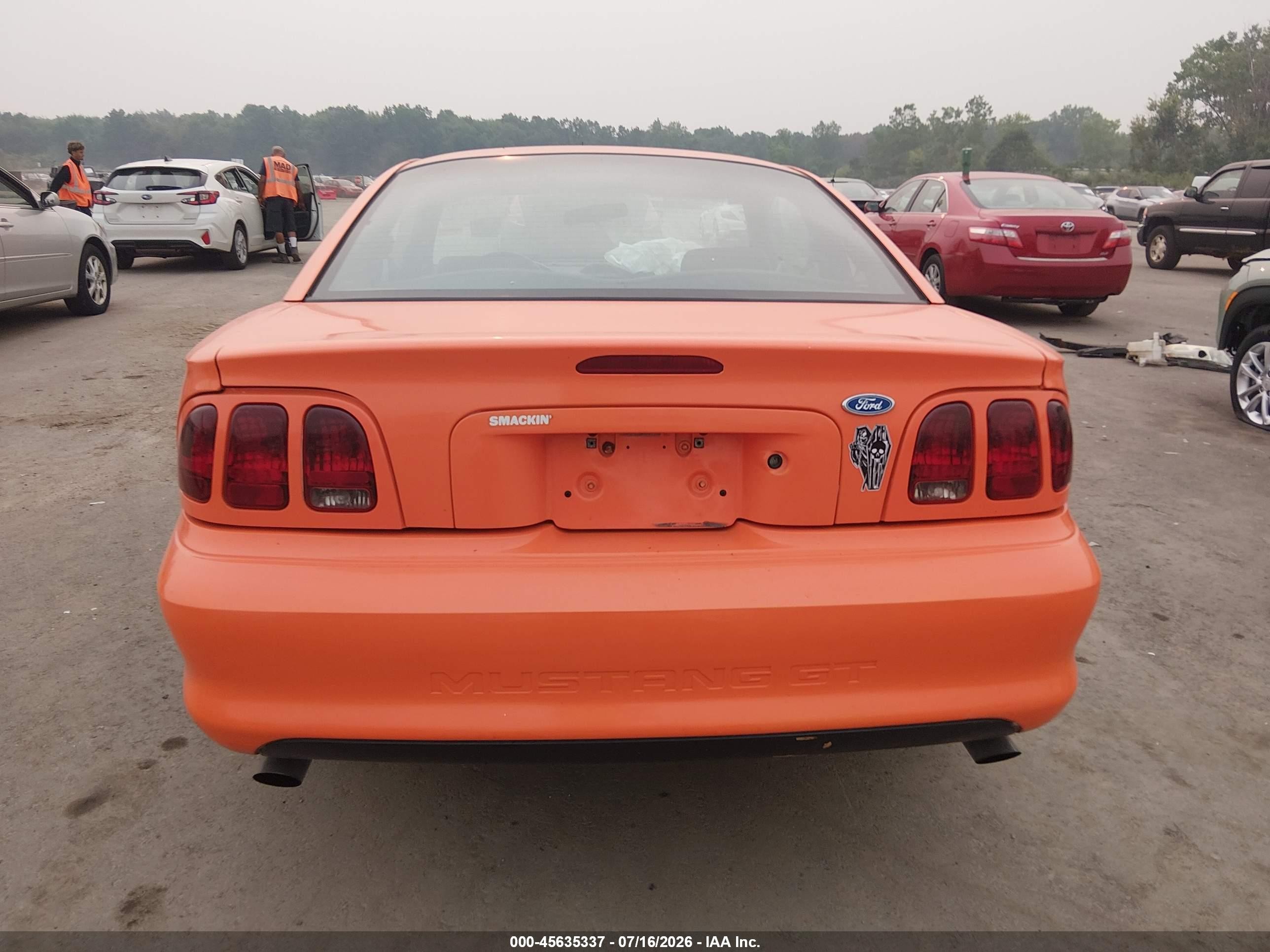 1996 Ford Mustang Gt Orange vin: 1FALP42X3TF101552
