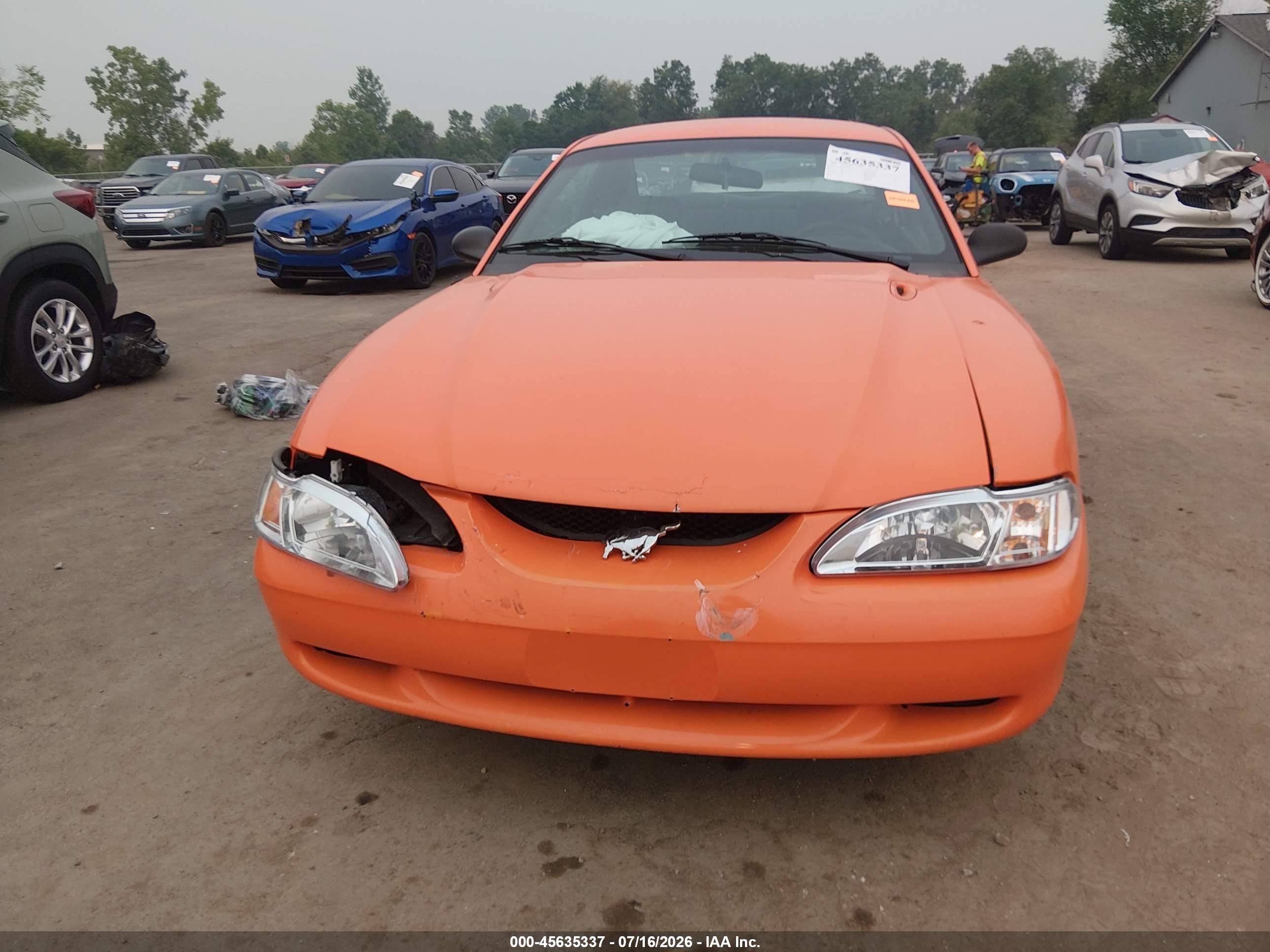 1996 Ford Mustang Gt Orange vin: 1FALP42X3TF101552