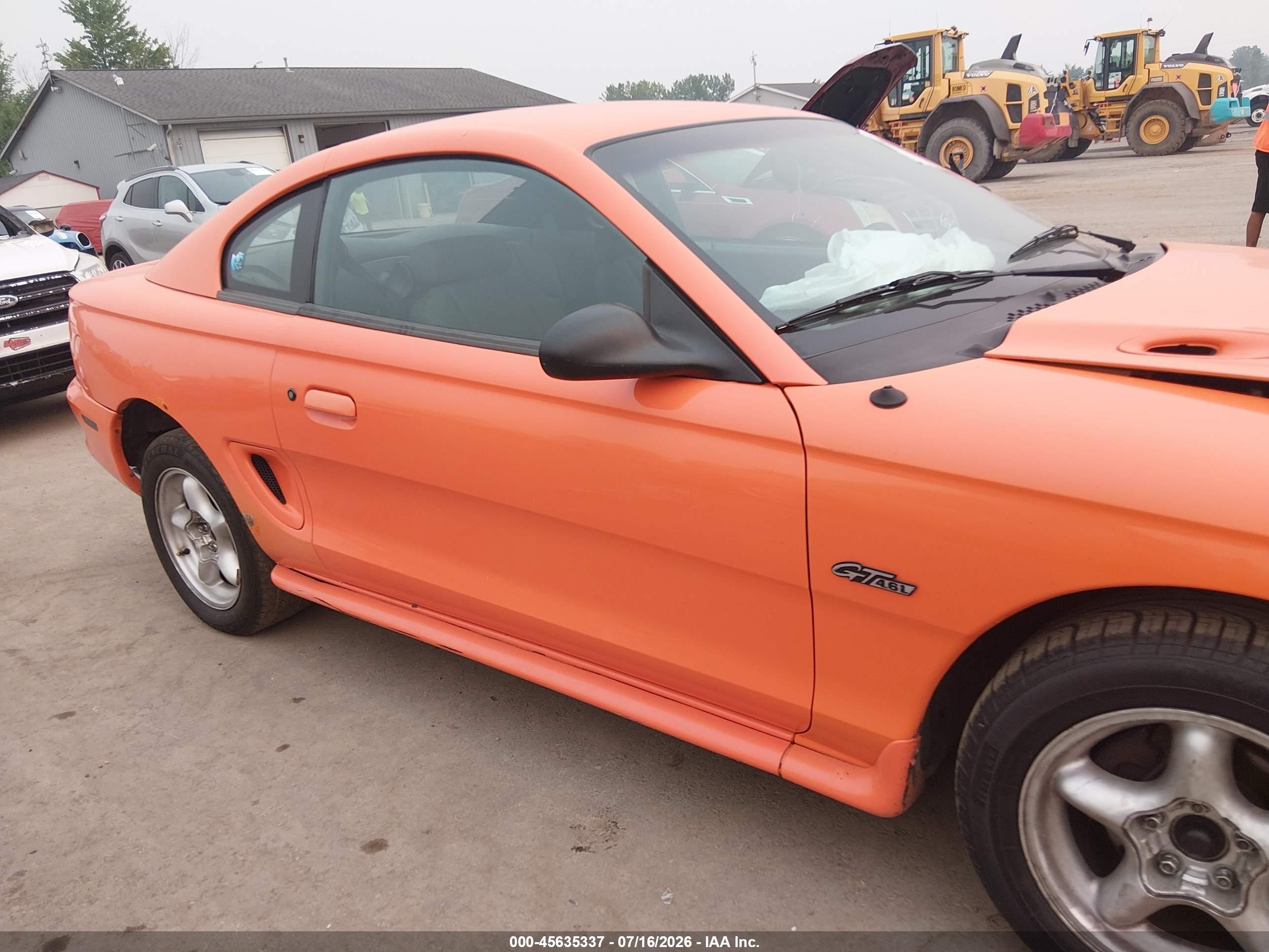1996 Ford Mustang Gt Orange vin: 1FALP42X3TF101552