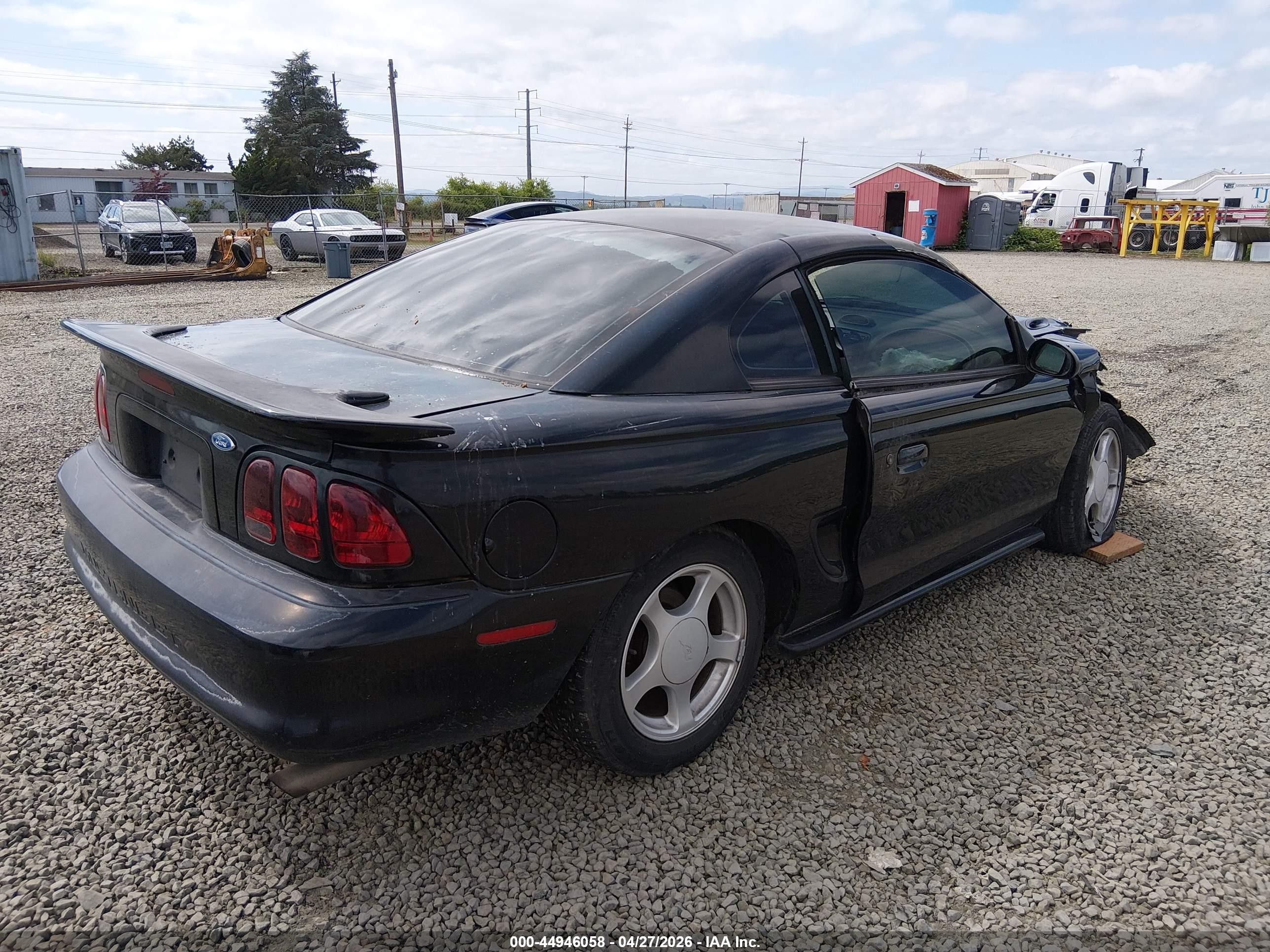 1996 Ford Mustang Gt Black vin: 1FALP42X4TF211400