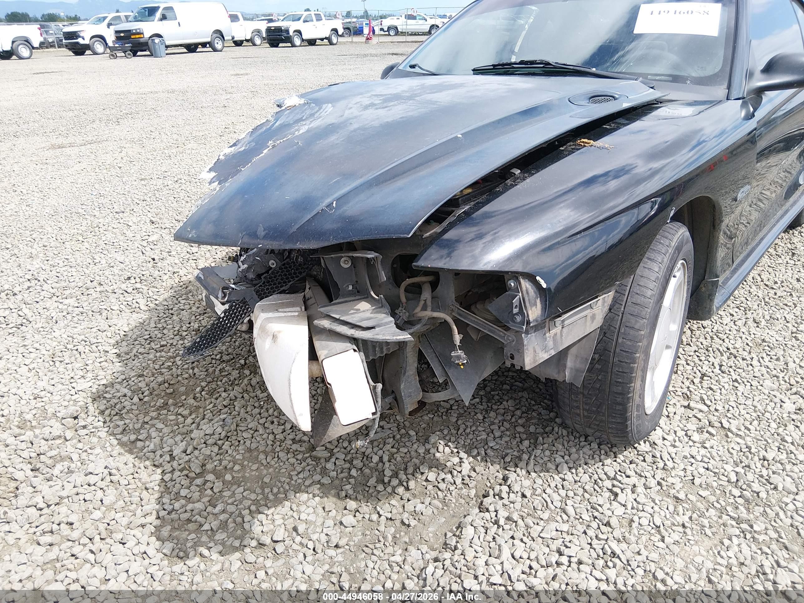 1996 Ford Mustang Gt Black vin: 1FALP42X4TF211400