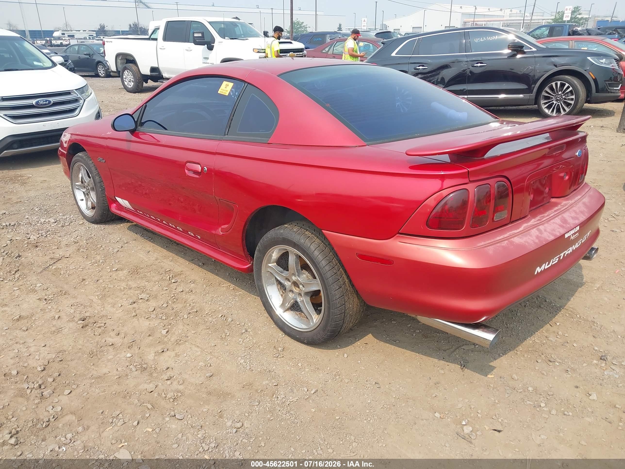 1996 Ford Mustang Gt Red vin: 1FALP42X5TF192727