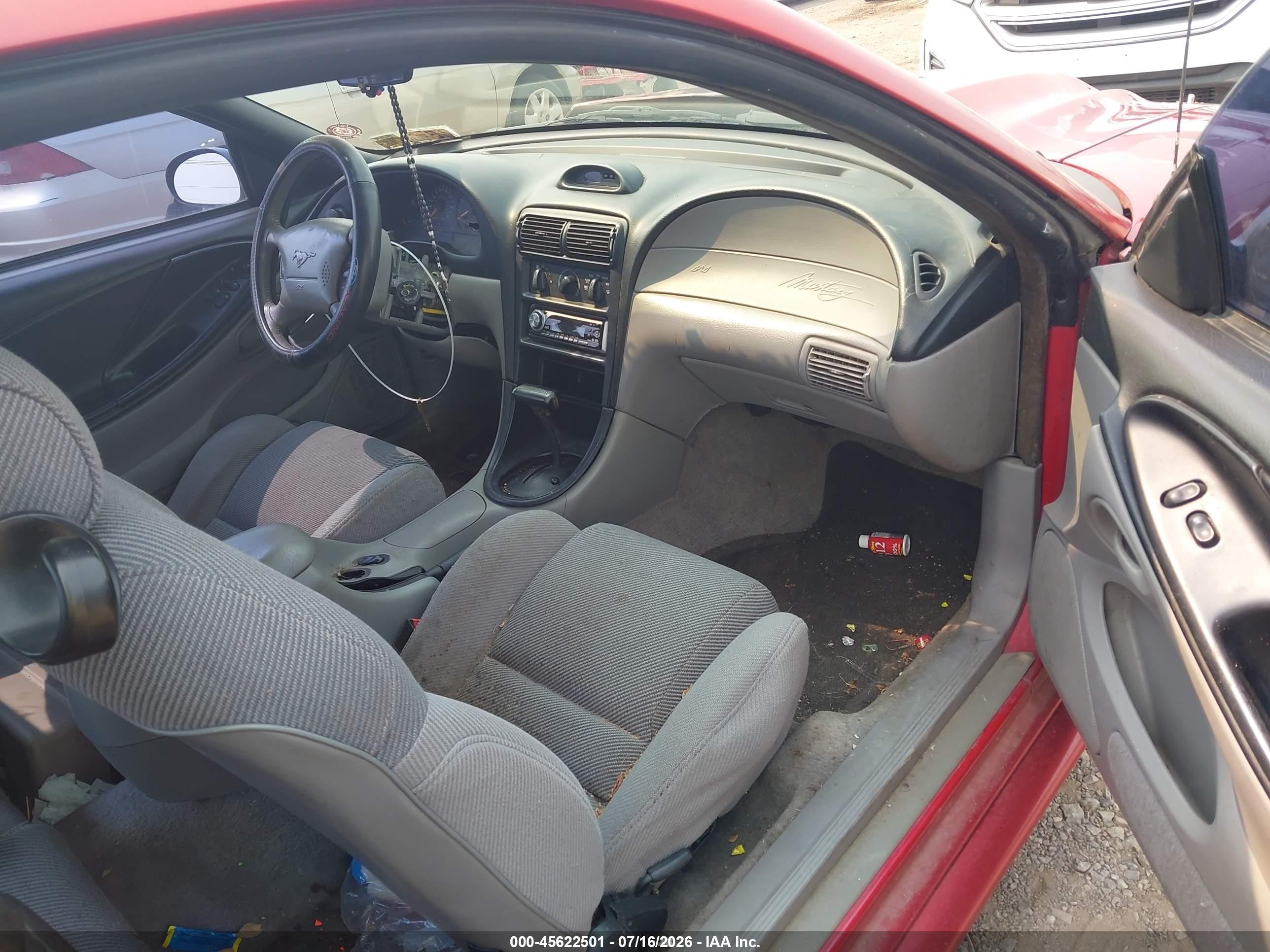 1996 Ford Mustang Gt Red vin: 1FALP42X5TF192727