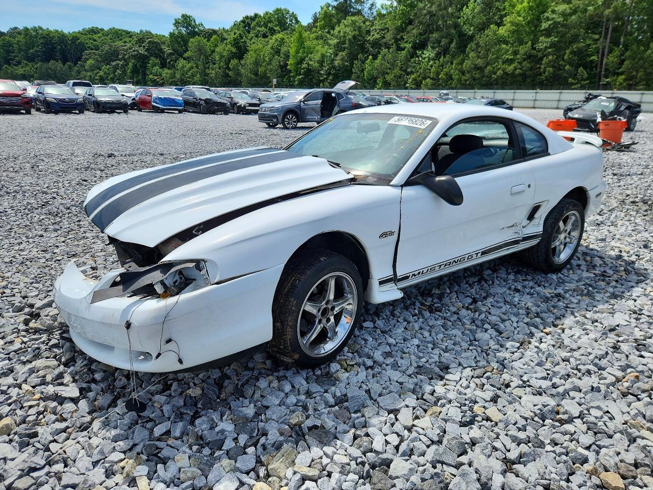 1996 Ford Mustang Gt White vin: 1FALP42X6TF194258