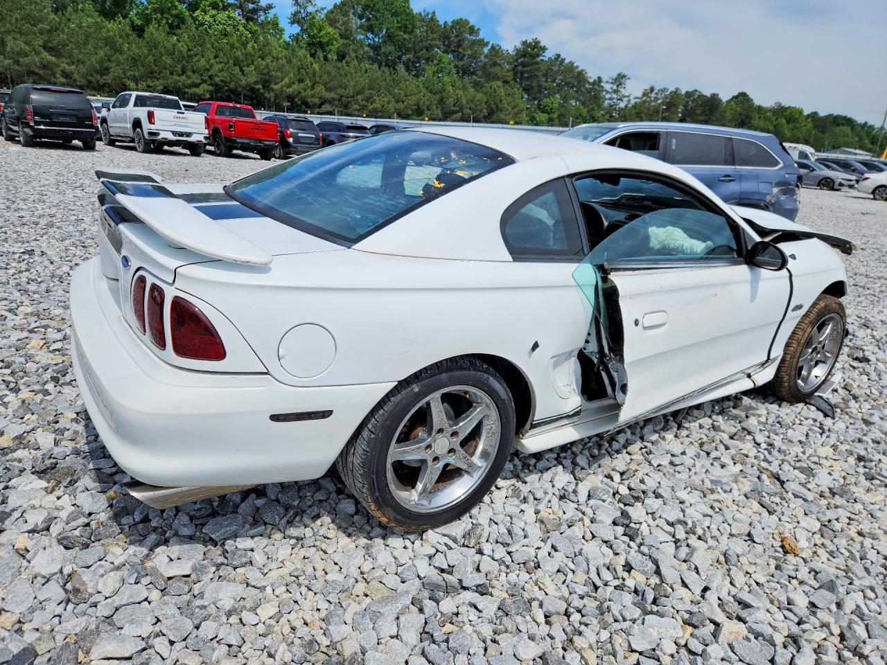 1996 Ford Mustang Gt White vin: 1FALP42X6TF194258