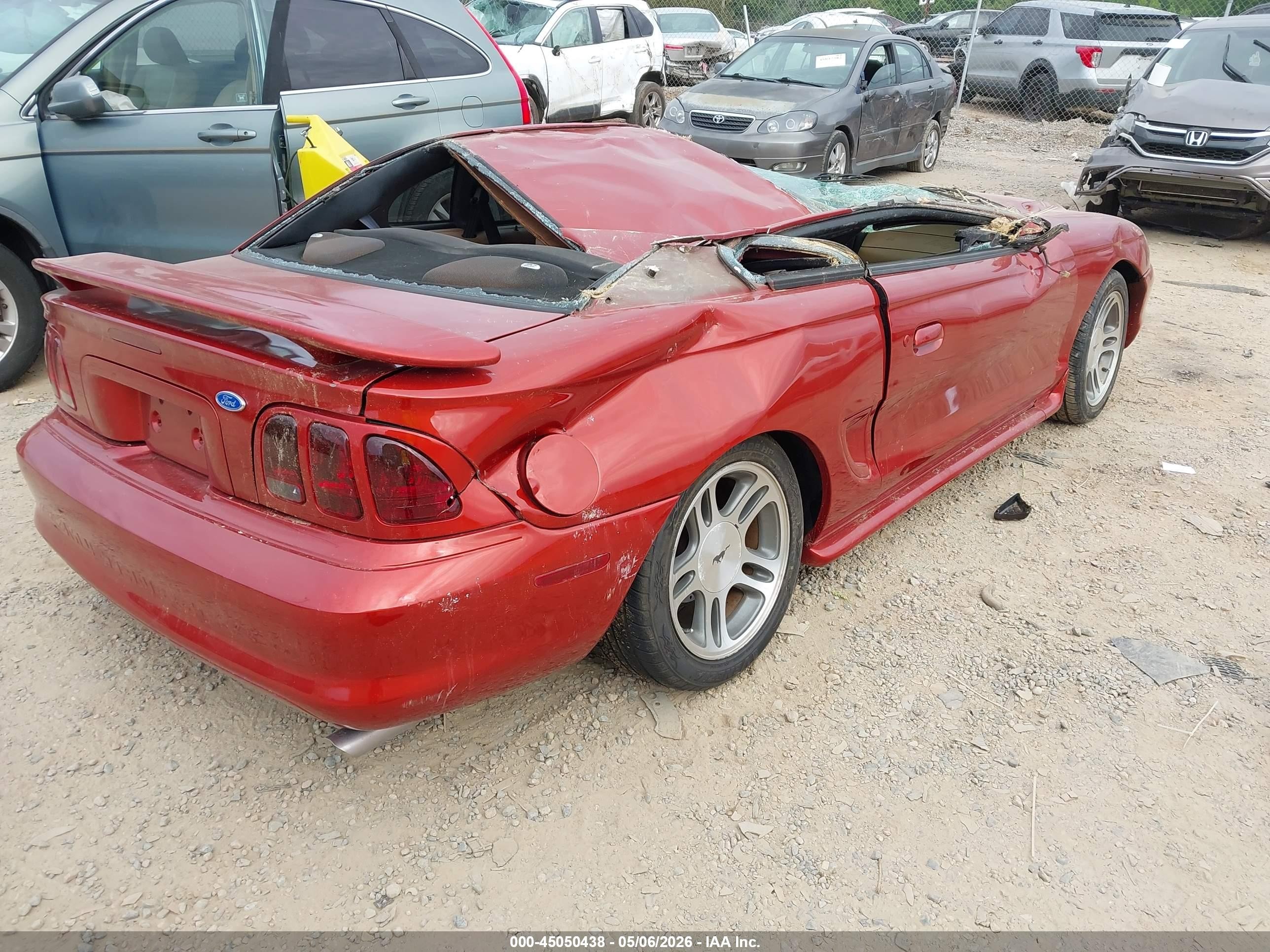 1997 Ford Mustang Gt Red vin: 1FALP42X9VF133909