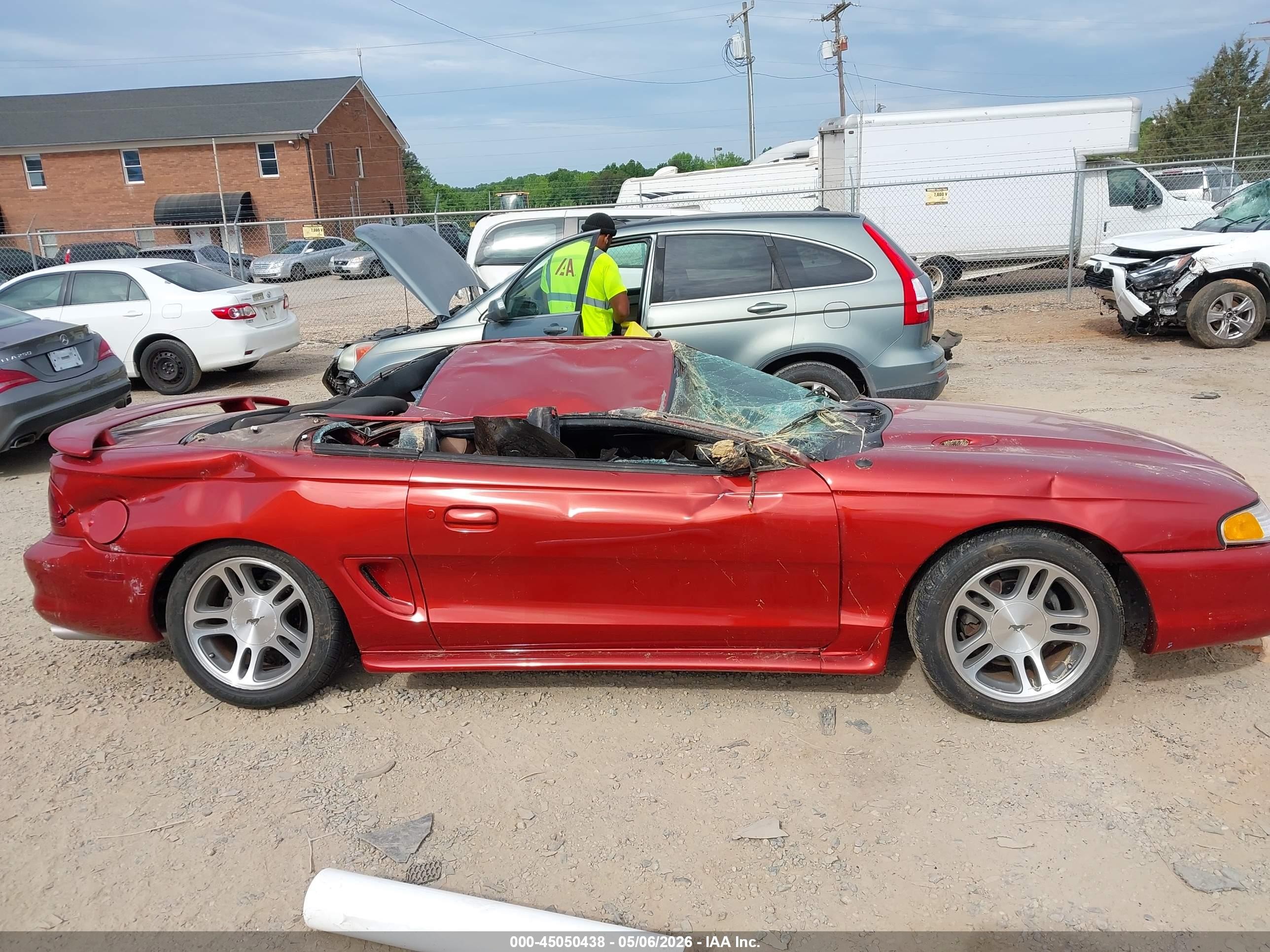 1997 Ford Mustang Gt Red vin: 1FALP42X9VF133909