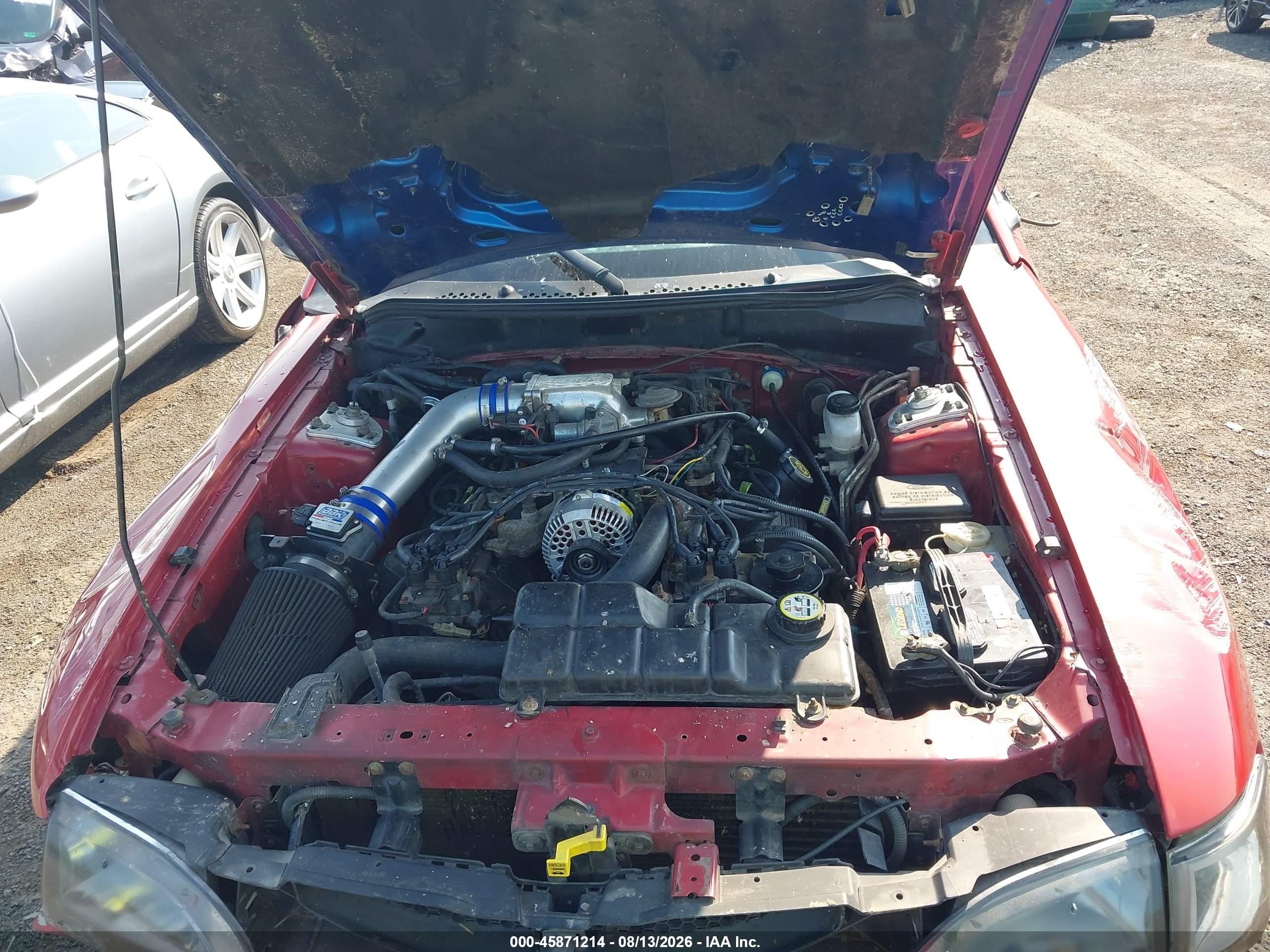 1996 Ford Mustang Gt Red vin: 1FALP42XXTF204841