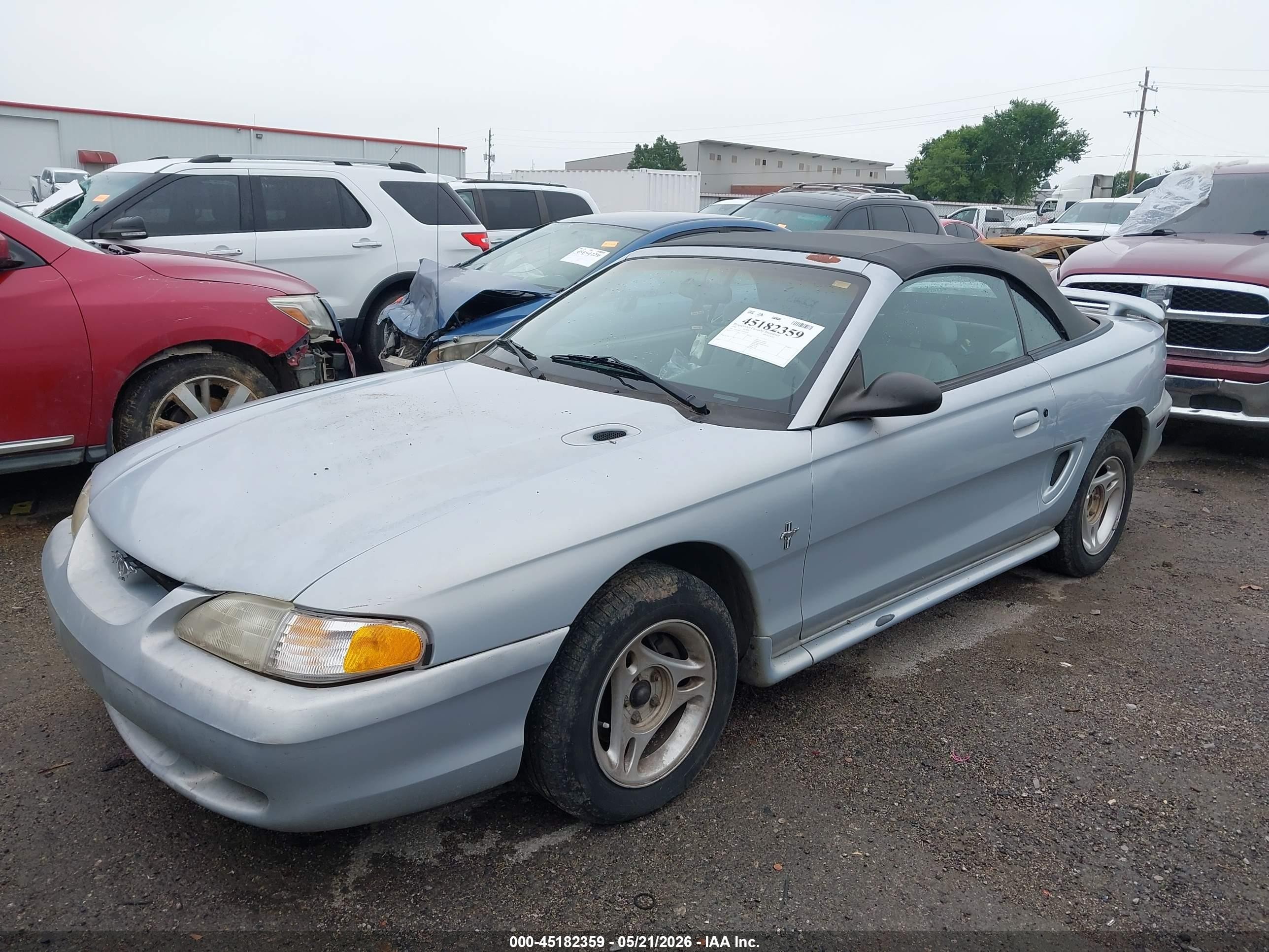 1996 Ford Mustang   Light Blue vin: 1FALP4443TF203050