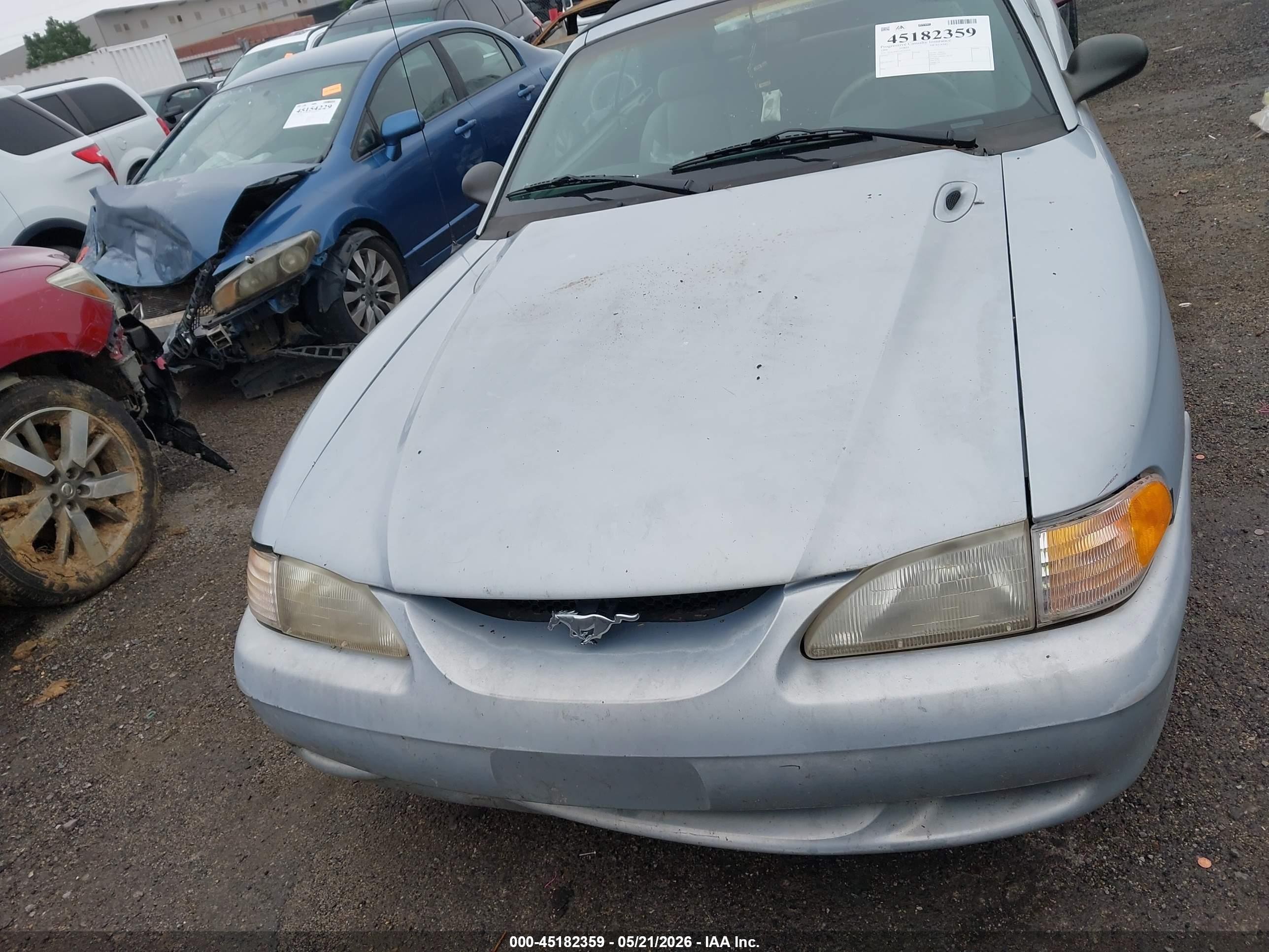 1996 Ford Mustang   Light Blue vin: 1FALP4443TF203050