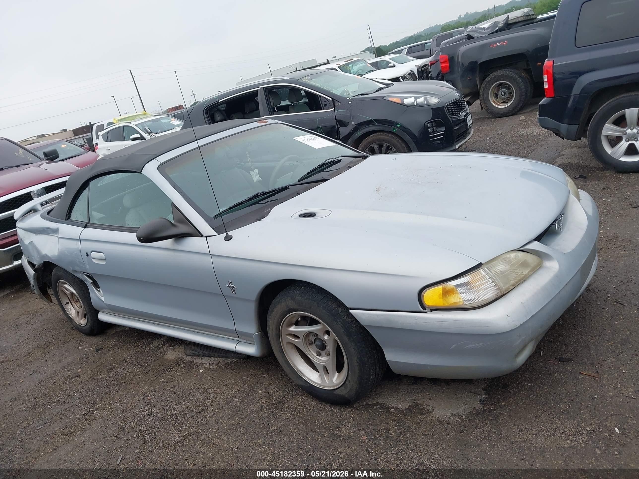 1996 Ford Mustang   Light Blue vin: 1FALP4443TF203050