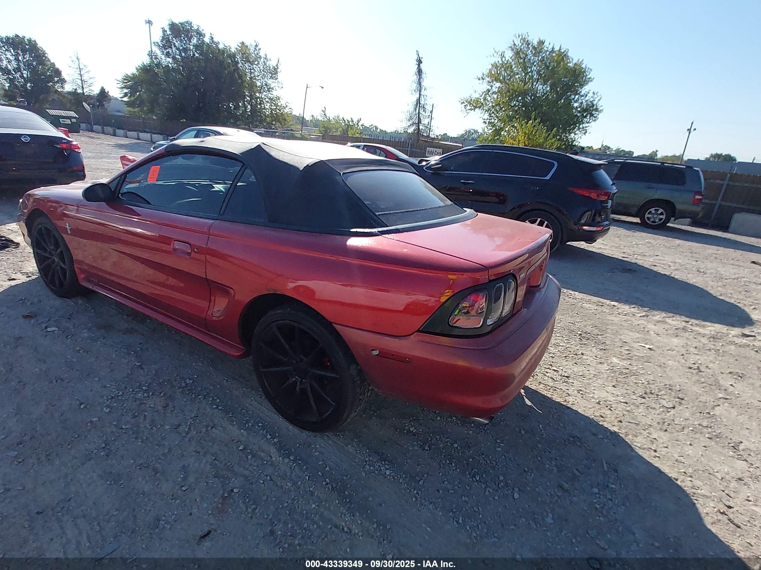 1995 Ford Mustang   Red vin: 1FALP4444SF221863