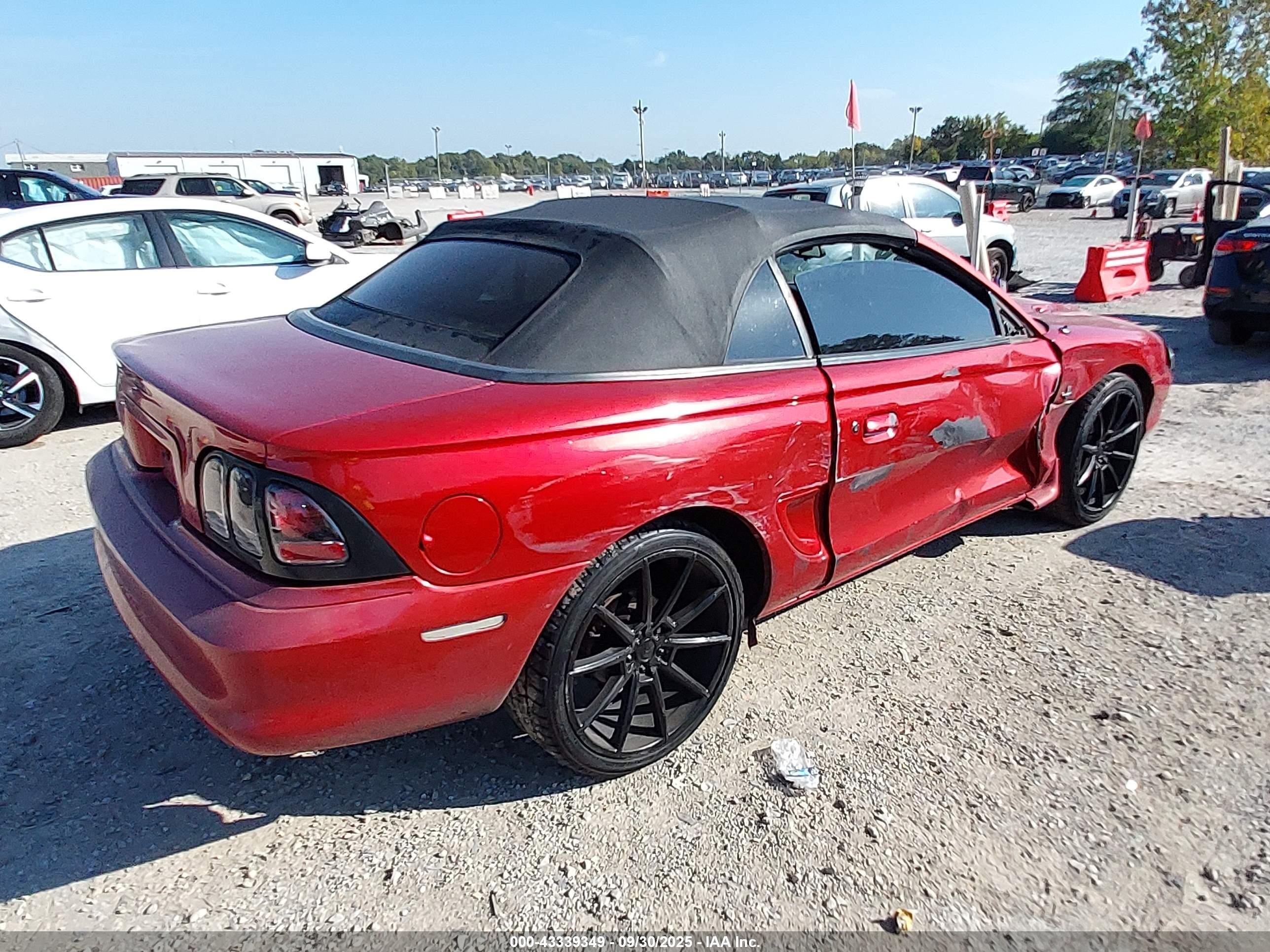 1995 Ford Mustang   Red vin: 1FALP4444SF221863