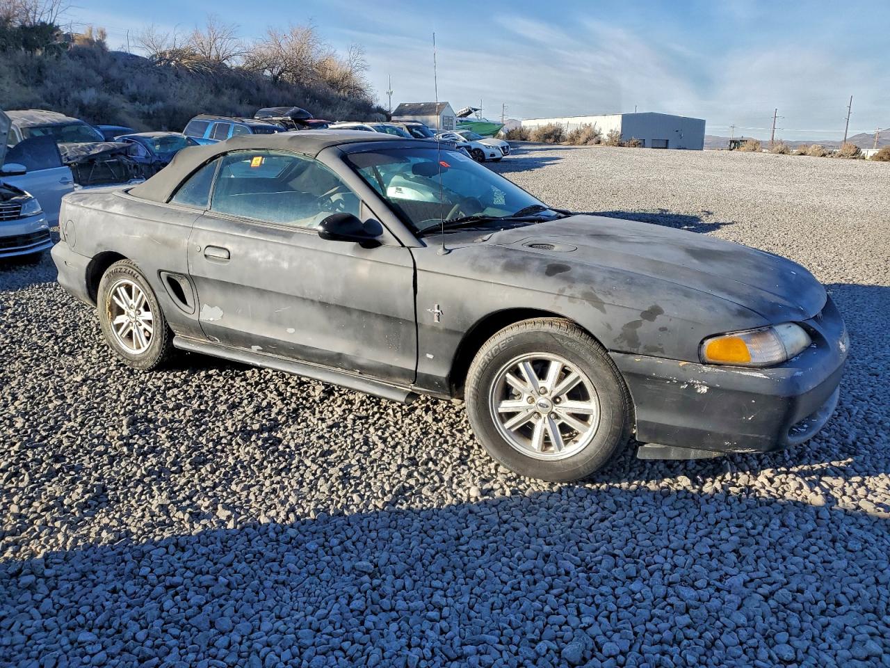 1996 Ford Mustang Black vin: 1FALP4447TF222037