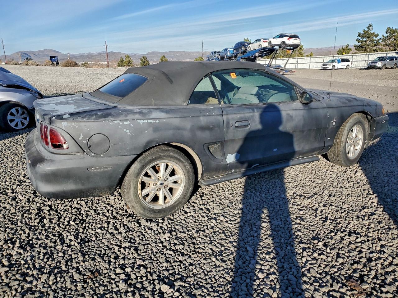 1996 Ford Mustang Black vin: 1FALP4447TF222037