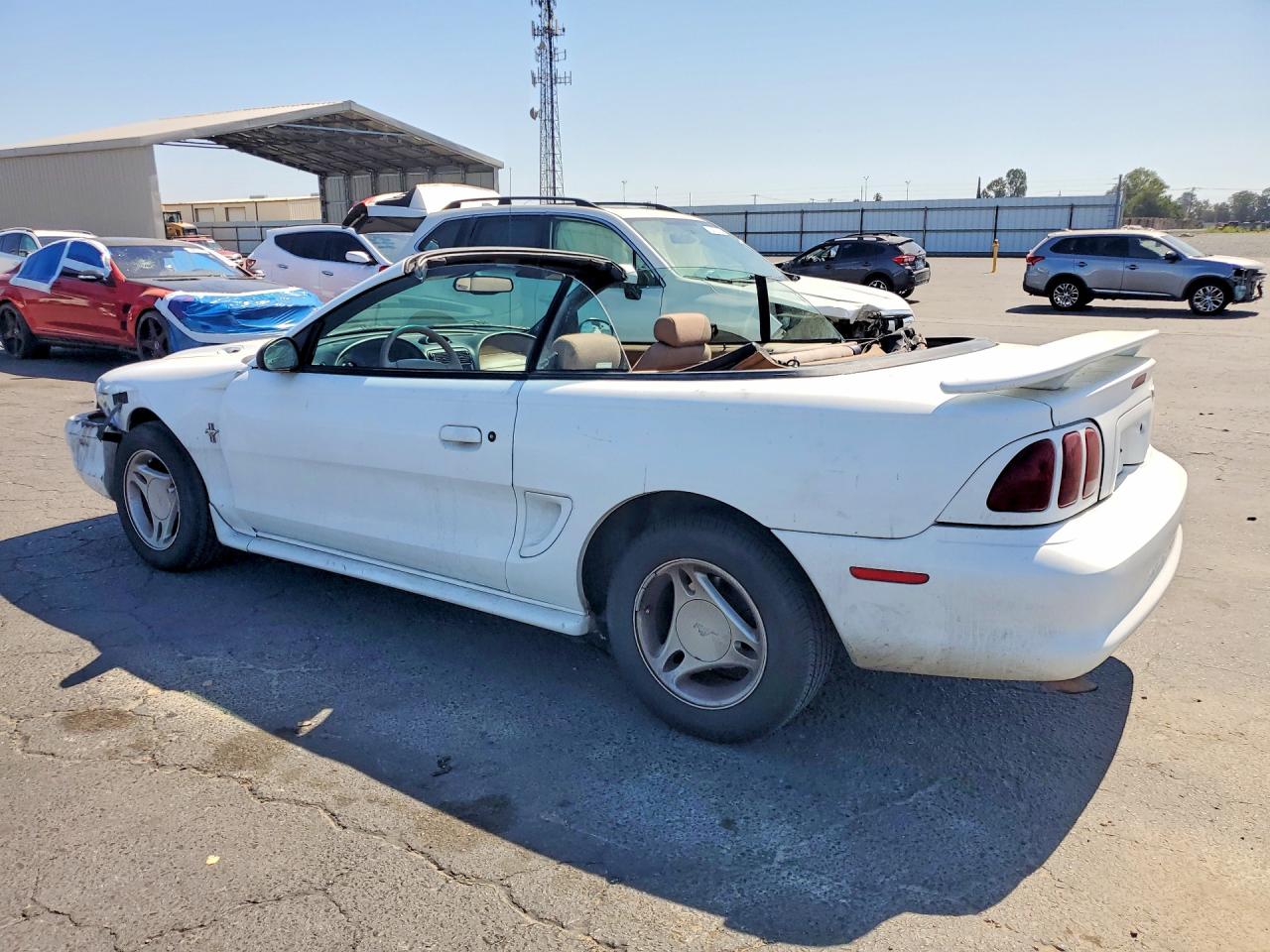 1997 Ford Mustang White vin: 1FALP4449VF197824