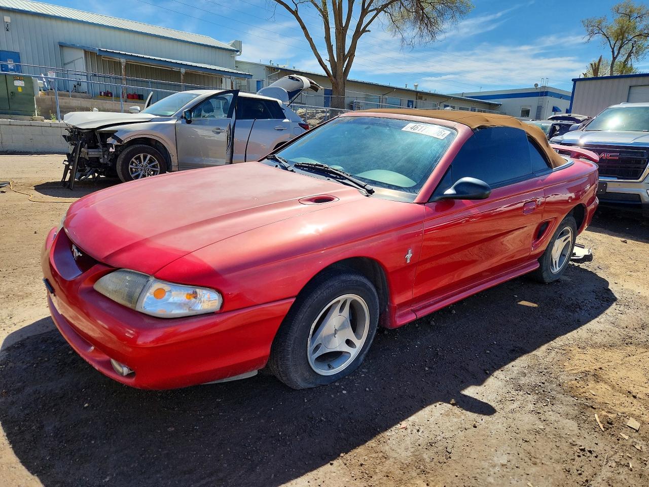 1997 Ford Mustang Red vin: 1FALP444XVF201105