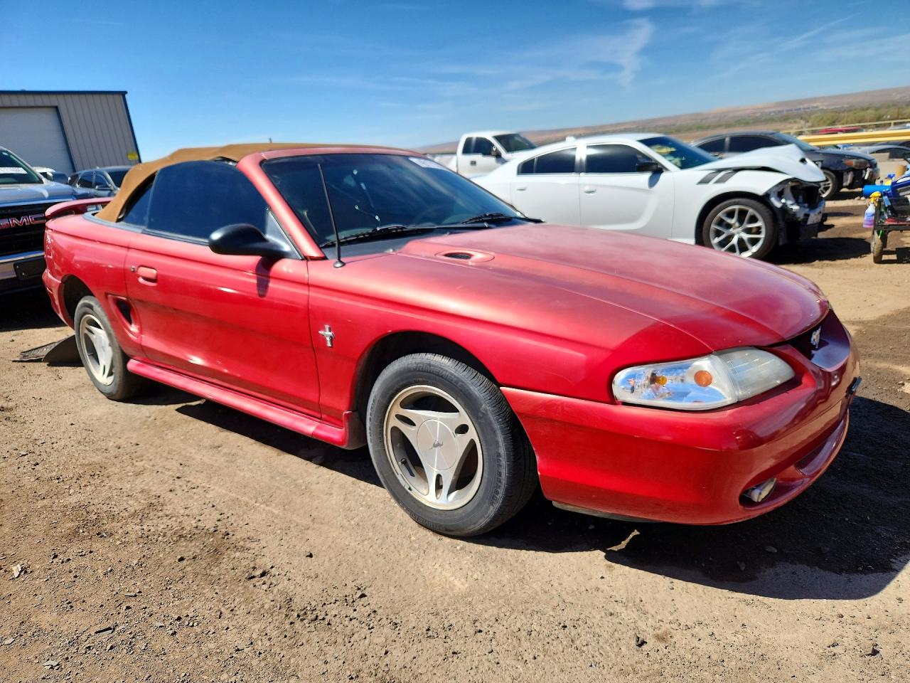 1997 Ford Mustang Red vin: 1FALP444XVF201105