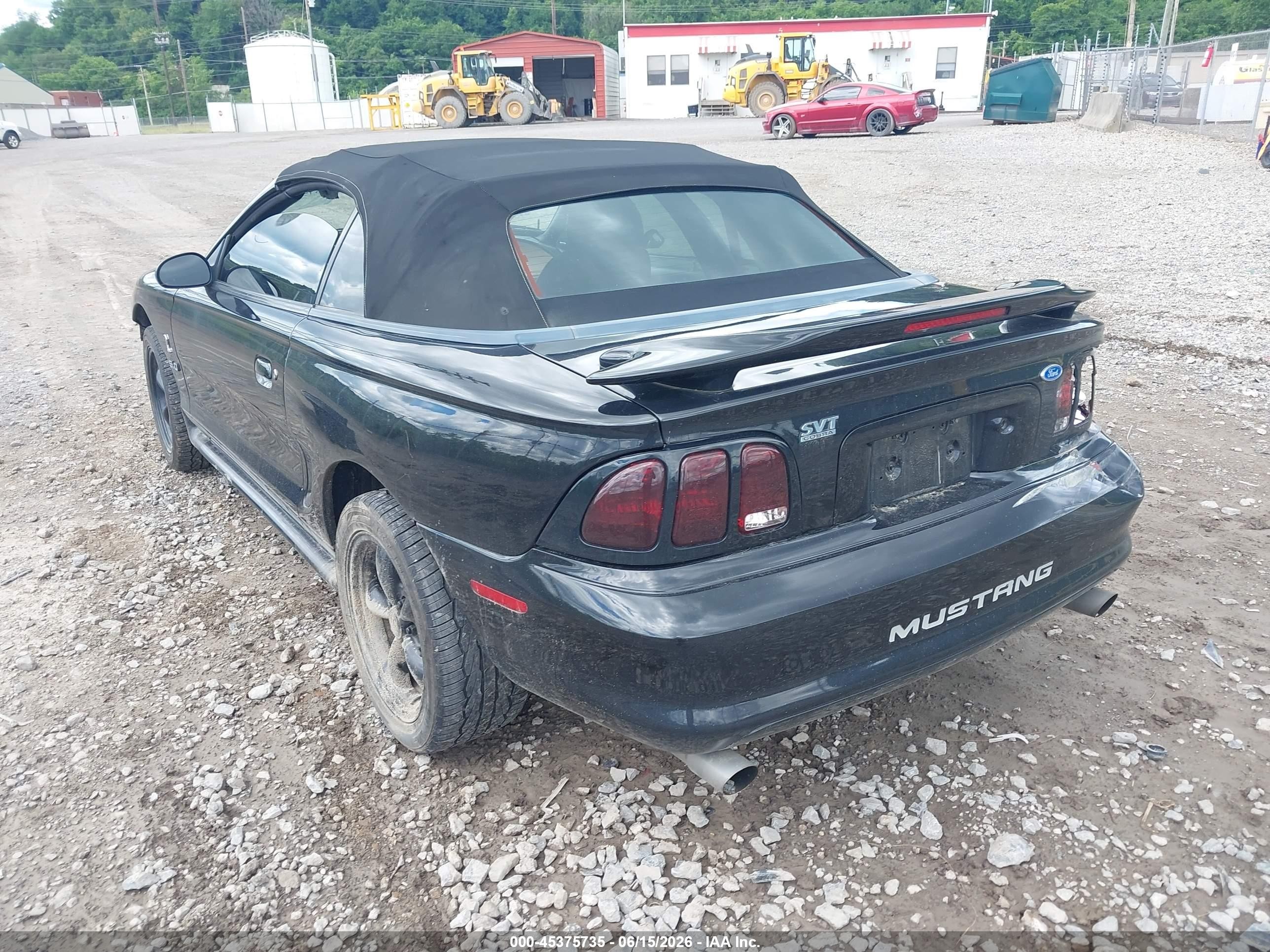 1995 Ford Mustang Cobra Svt Black vin: 1FALP45D0SF216383