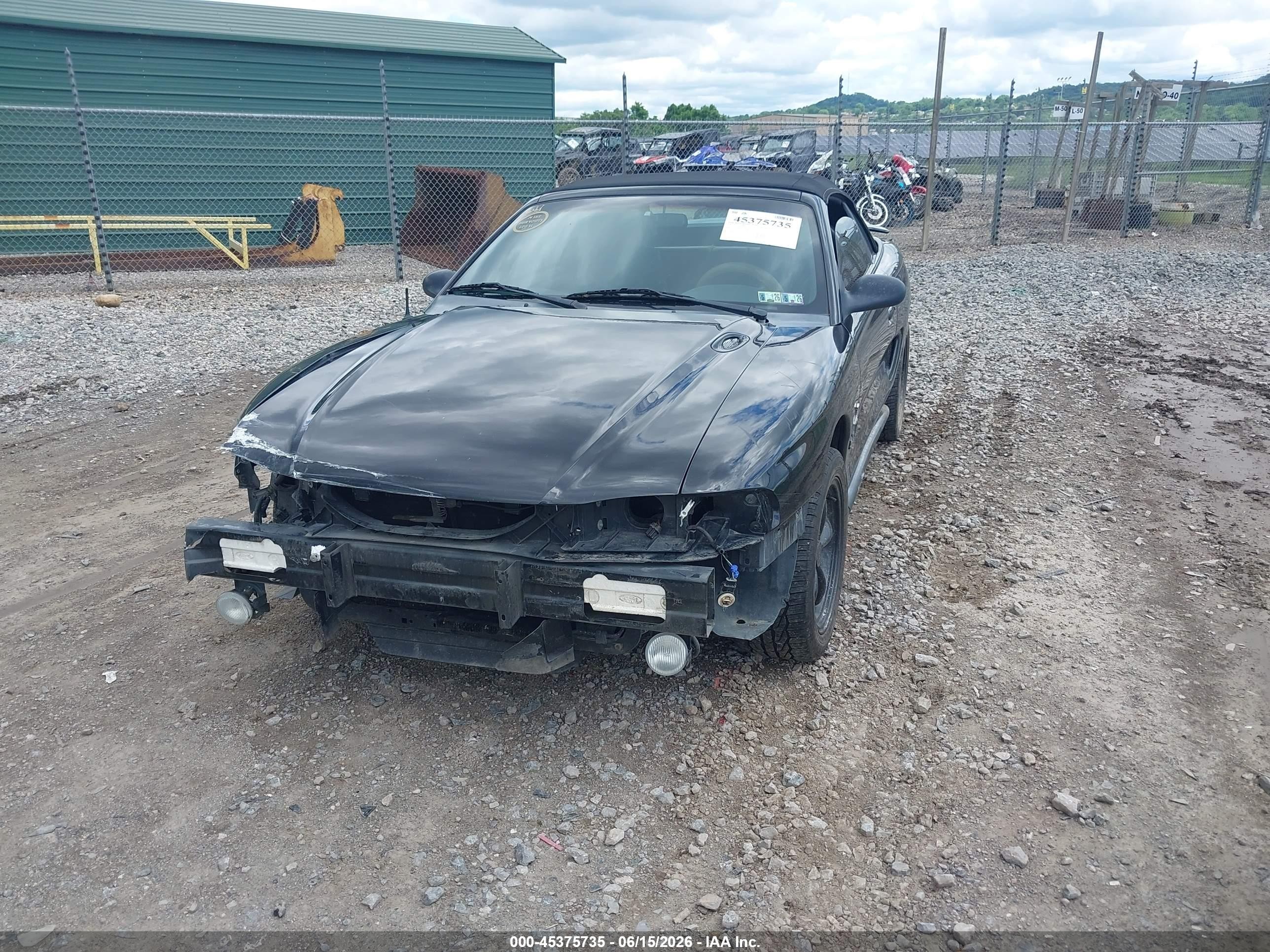 1995 Ford Mustang Cobra Svt Black vin: 1FALP45D0SF216383