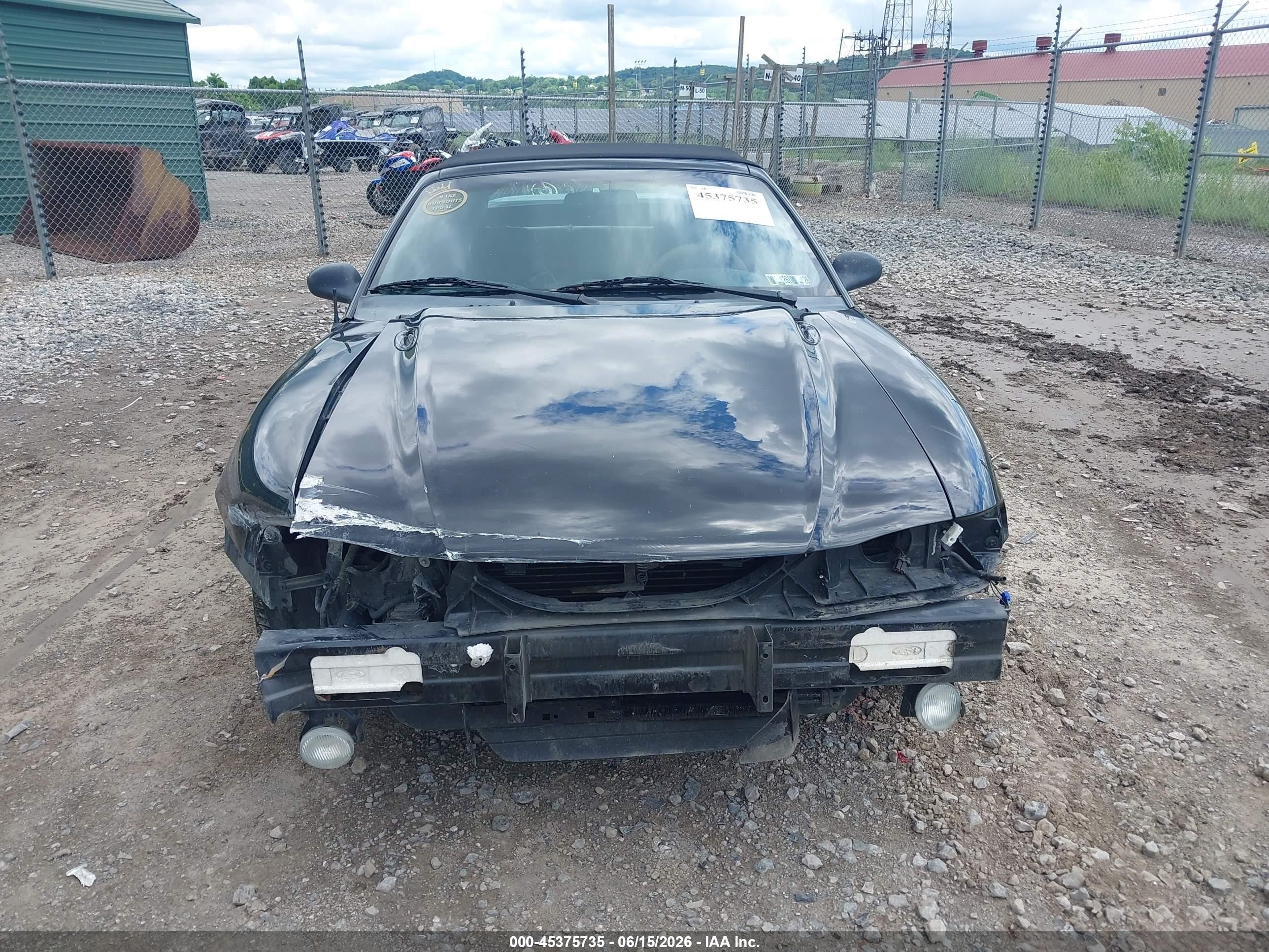 1995 Ford Mustang Cobra Svt Black vin: 1FALP45D0SF216383